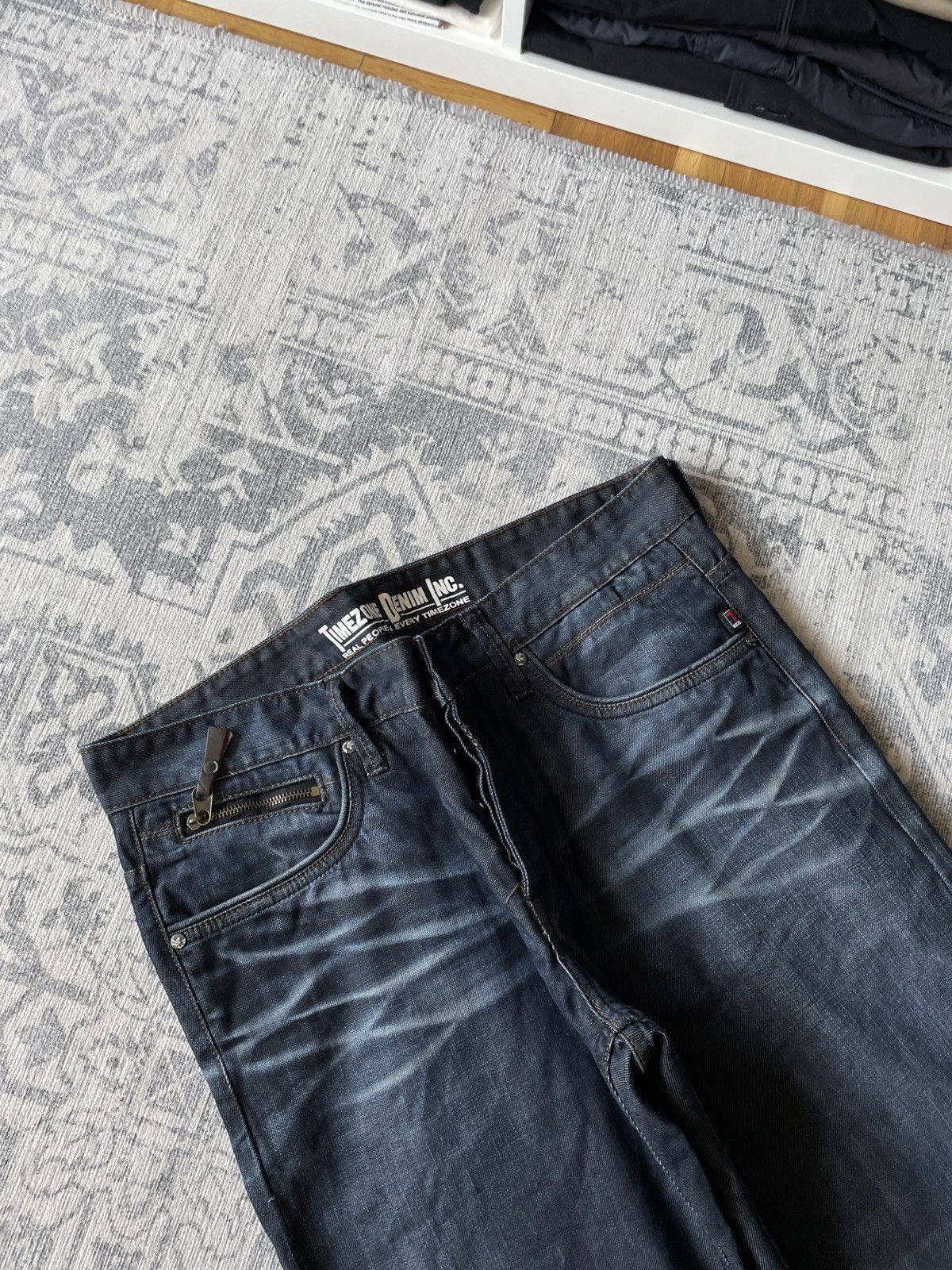 If Six Was Nine × Vintage Vintage Baggy Wide Denim Jeans Flared Raw Denim Japanese Y2K Size US 34 / EU 50 - 5 Thumbnail