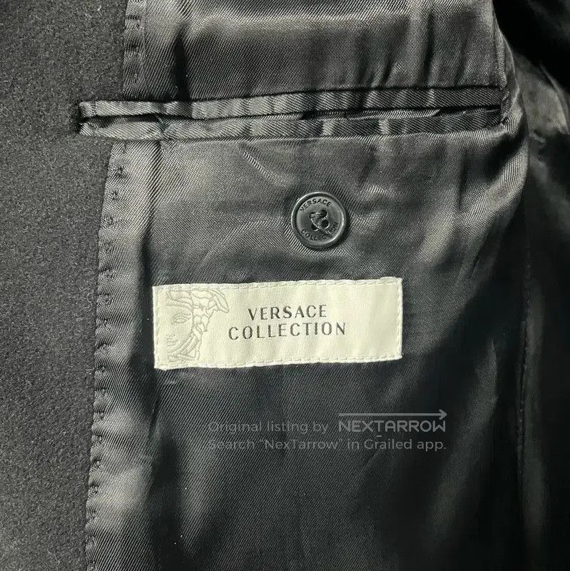 Versace Versace Black Wool Double-Breasted Coat . Size XL / US 12-14 / IT 48-50 - 3 Thumbnail