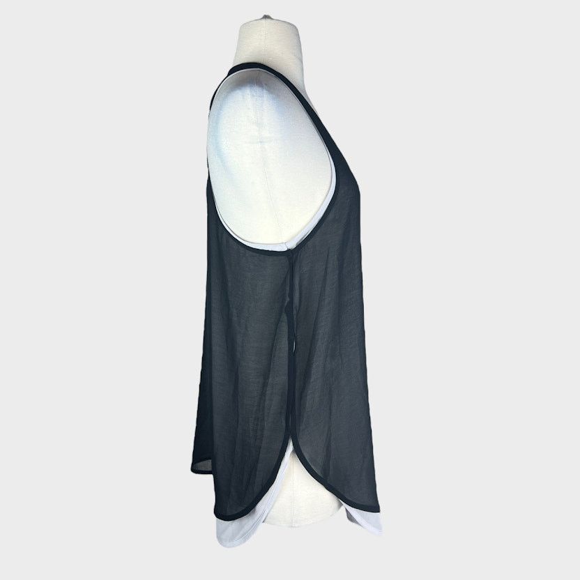Kohl's Ambiance Apparel | Layered Chiffon Tank Top | Large Size L / US 10 / IT 46 - 2 Thumbnail