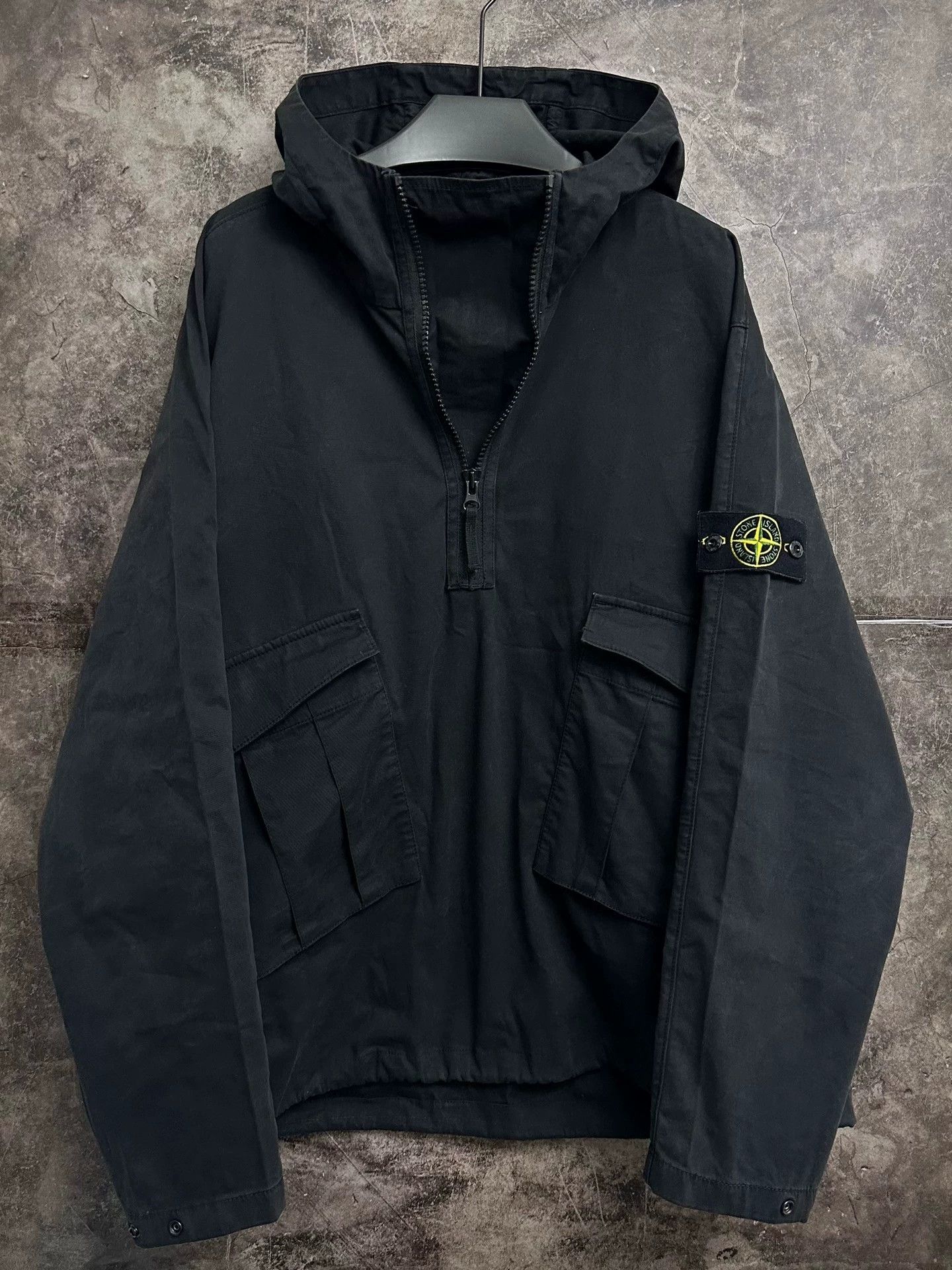 Stone Island Stone Island 21FW Half-Zip Hooded Jacket Black XXL Size US XXL / EU 58 / 5 - 2 Thumbnail