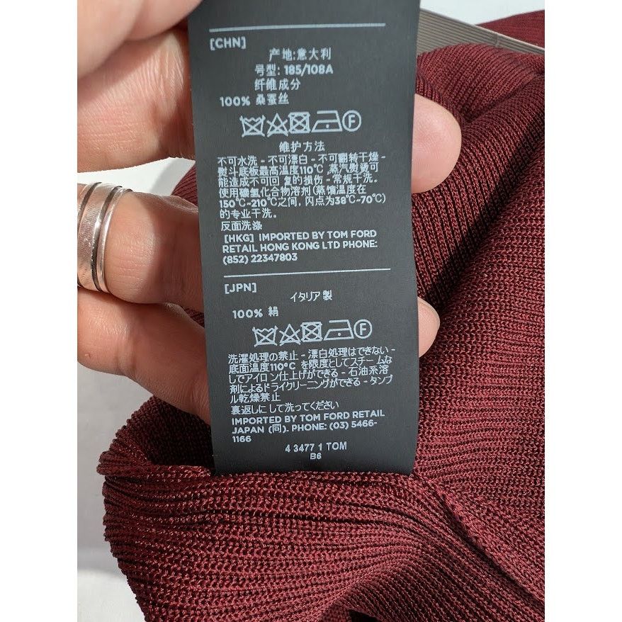 Tom Ford o1rshd1 Rollneck Sweater in Burgunday Size US XL / EU 56 / 4 - 17 Thumbnail