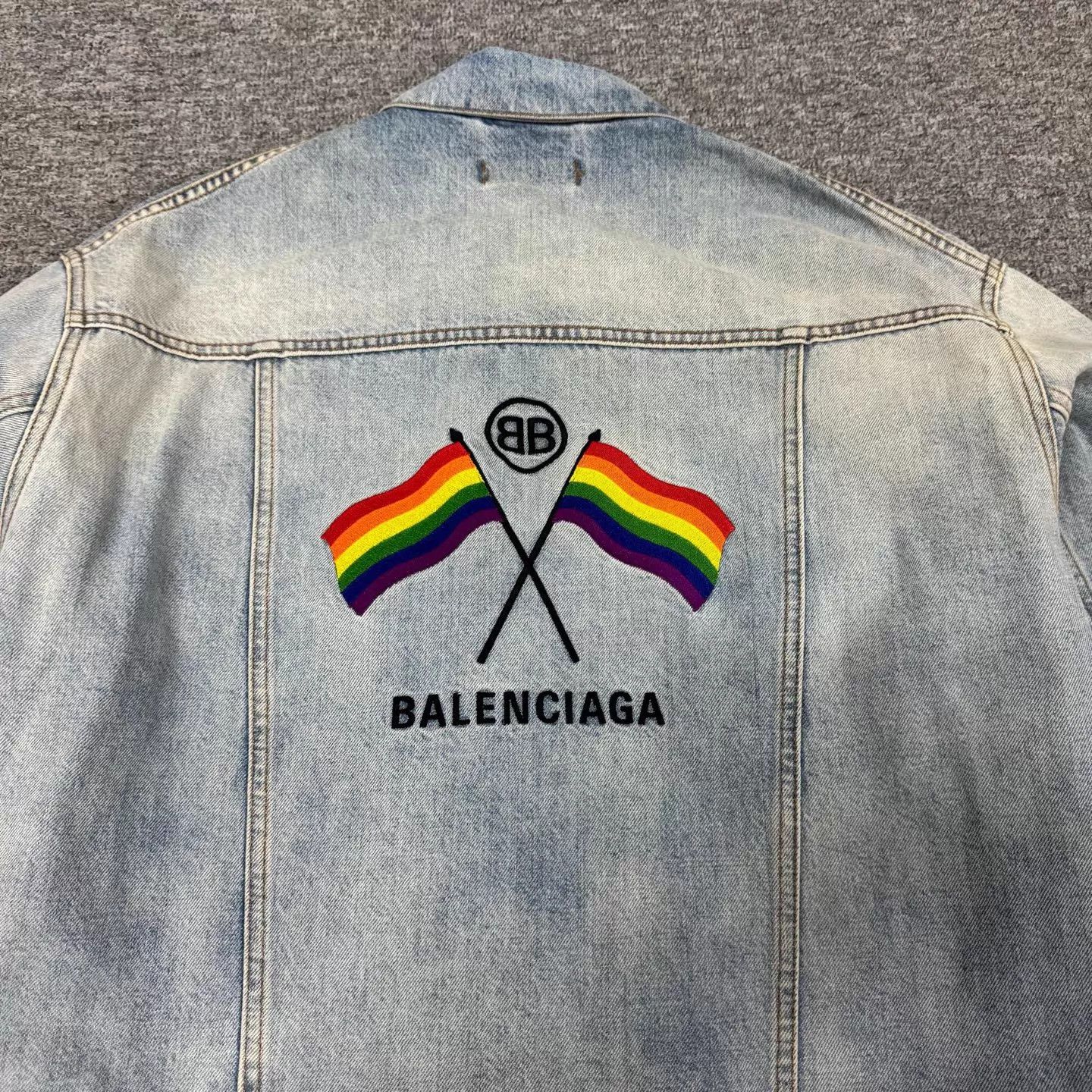Balenciaga Balenciaga double B rainbow light blue denim 34 Size XXS / US 00 / IT 34 - 3 Thumbnail
