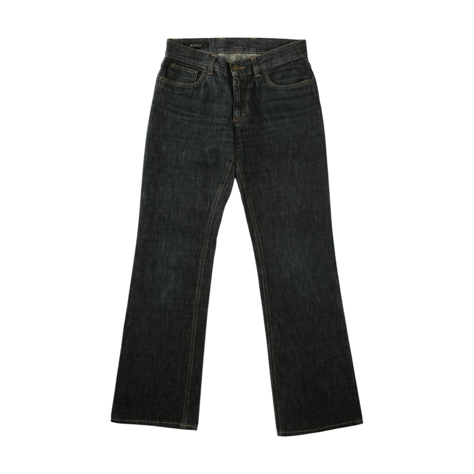 Gucci by Tom Ford S/S 2002 Heart Cut Out Denim Jeans Size 26" / US 2 / IT 38 - 2 Thumbnail