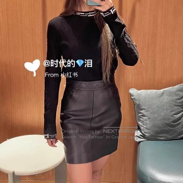 Hermes Hermes Black Deer Skin Short Skirt Size 26" / US 2 / IT 38 - 7 Thumbnail