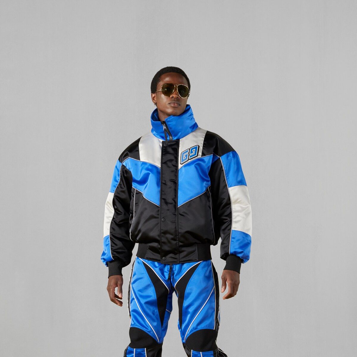 Gucci 48 M Gucci Nylon Satin Down Jacket Puffer Black Blue White Size US M / EU 48-50 / 2 - 6 Thumbnail