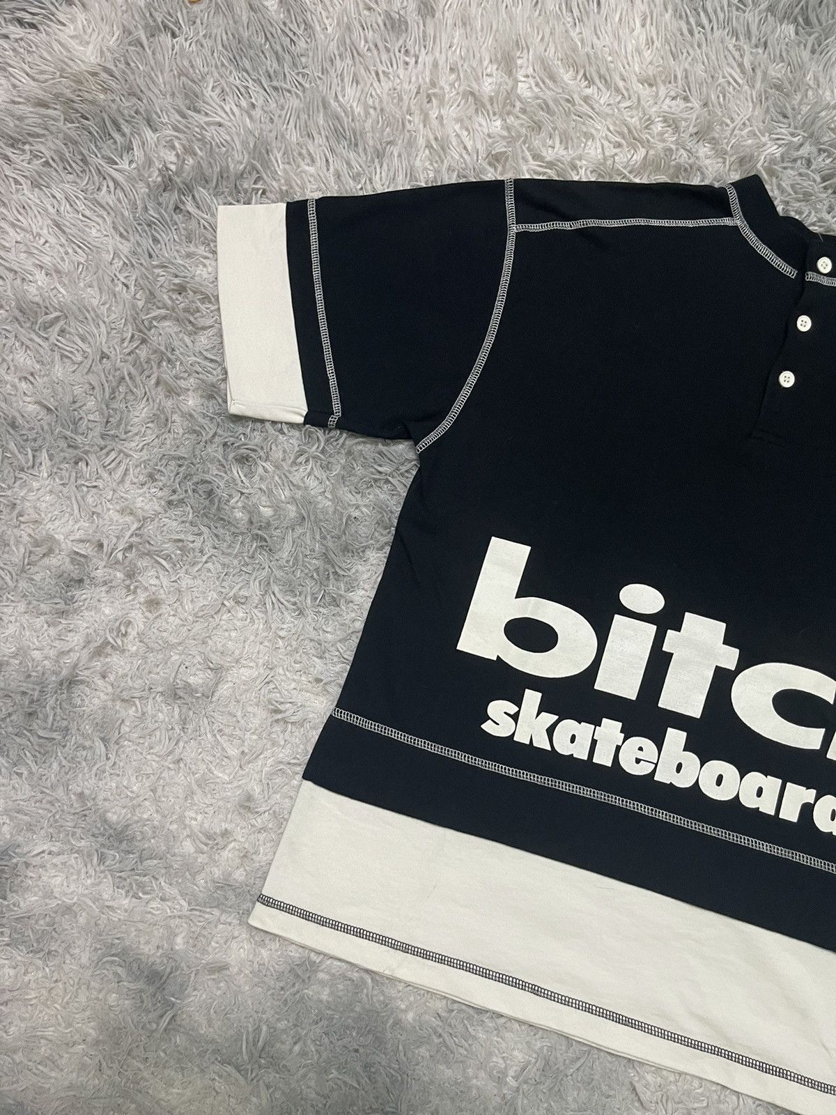 Other 2000s BITCH SKATEBOARD RARE TSHIRT DOUBLE LAYER Size US M / EU 48-50 / 2 - 3 Thumbnail