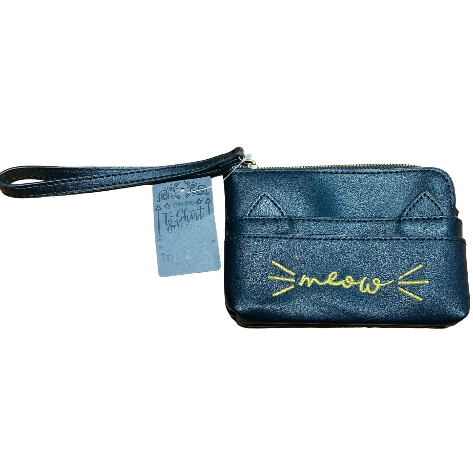 Vintage T-Shirt & Jeans Women's Black Cat Wristlet Wallet NWT Credit Card Holder New Black Cat Pattern One Size Wristlet Wallet Women Size ONE SIZE - 2 Thumbnail