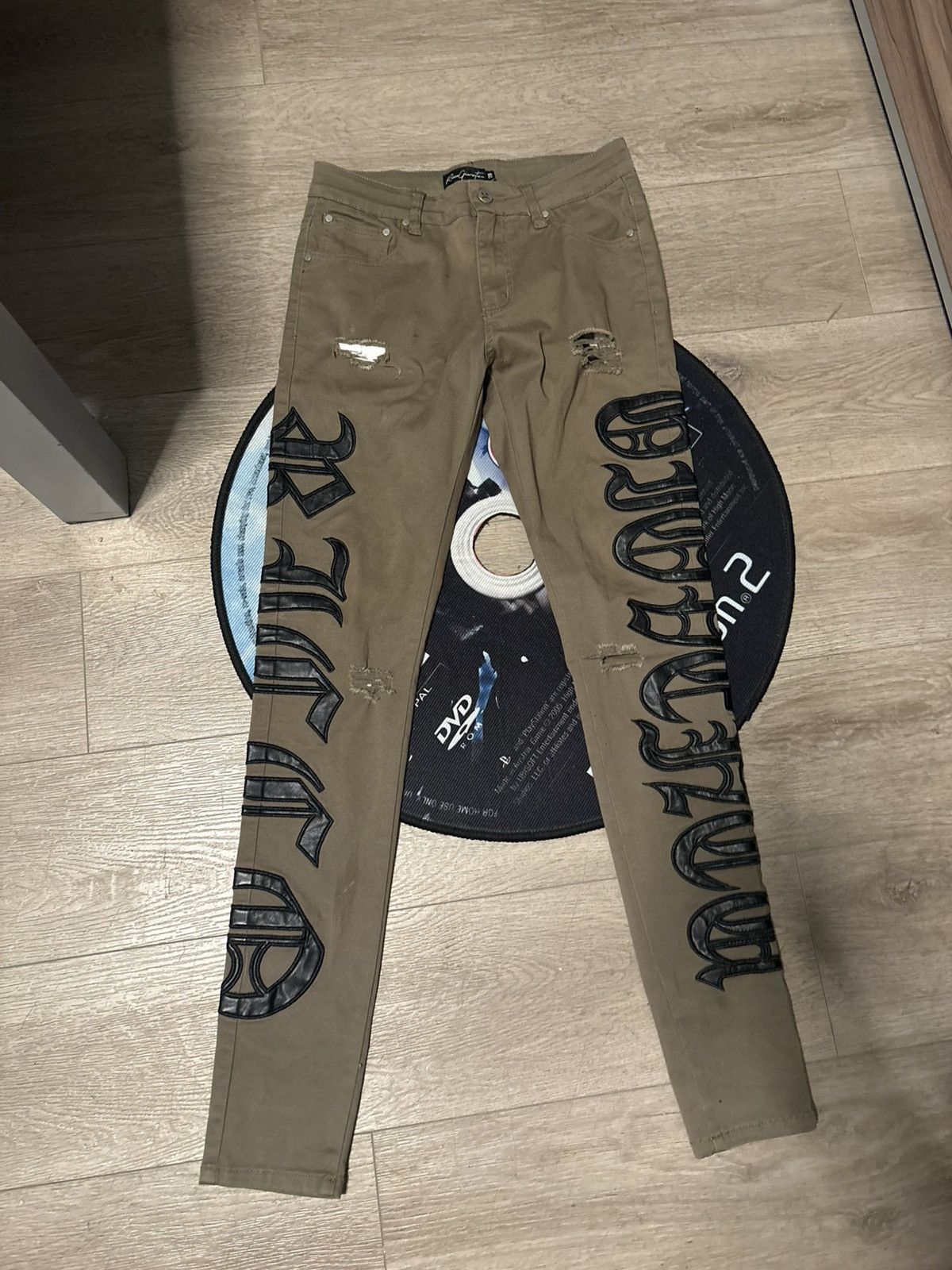 Other Leather patched skinny jeans Size US 28 / EU 44 - 1 Thumbnail