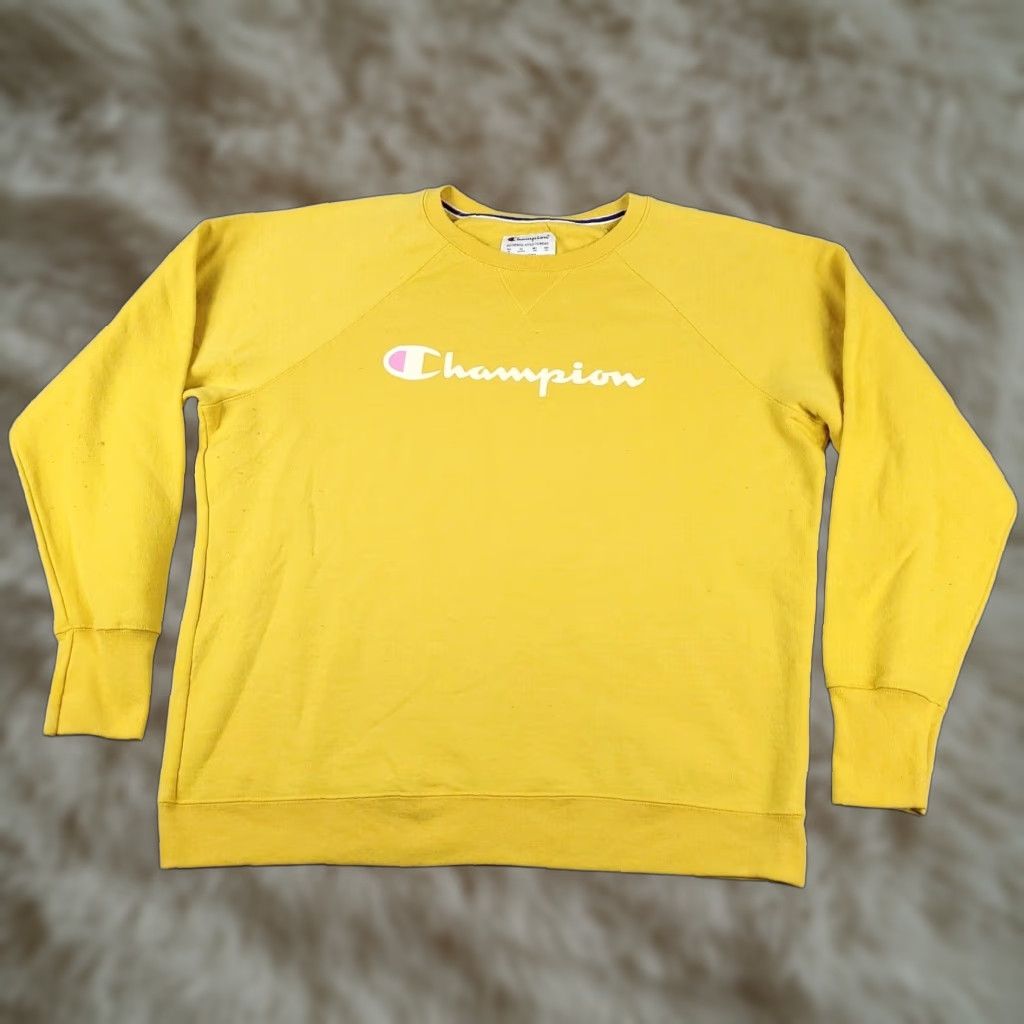 Champion VINTAGE Champion Sweater Mens 2XL Crew Neck Pullover Long Sleeve Cotton Blend Casual Winter Fall Mens Size US XXL / EU 58 / 5 - 1 Thumbnail