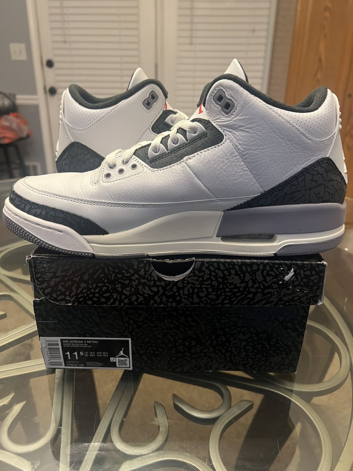Jordan Brand Jordan 3 Retro “Cement Grey” 2024 Size US 11.5 / EU 44-45 - 8 Thumbnail