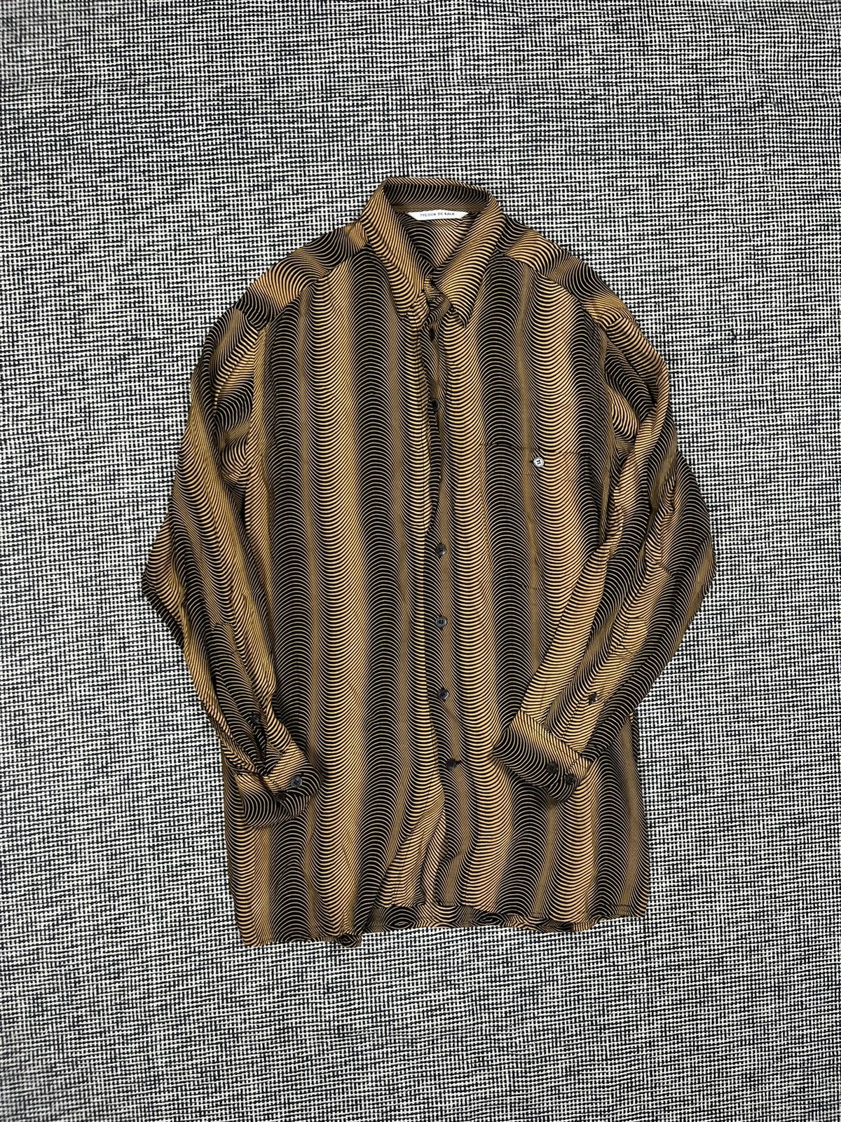 Japanese Brand × Vintage Vintage optic illusion silk oversized shirt jpg style Size US XL / EU 56 / 4 - 1 Thumbnail