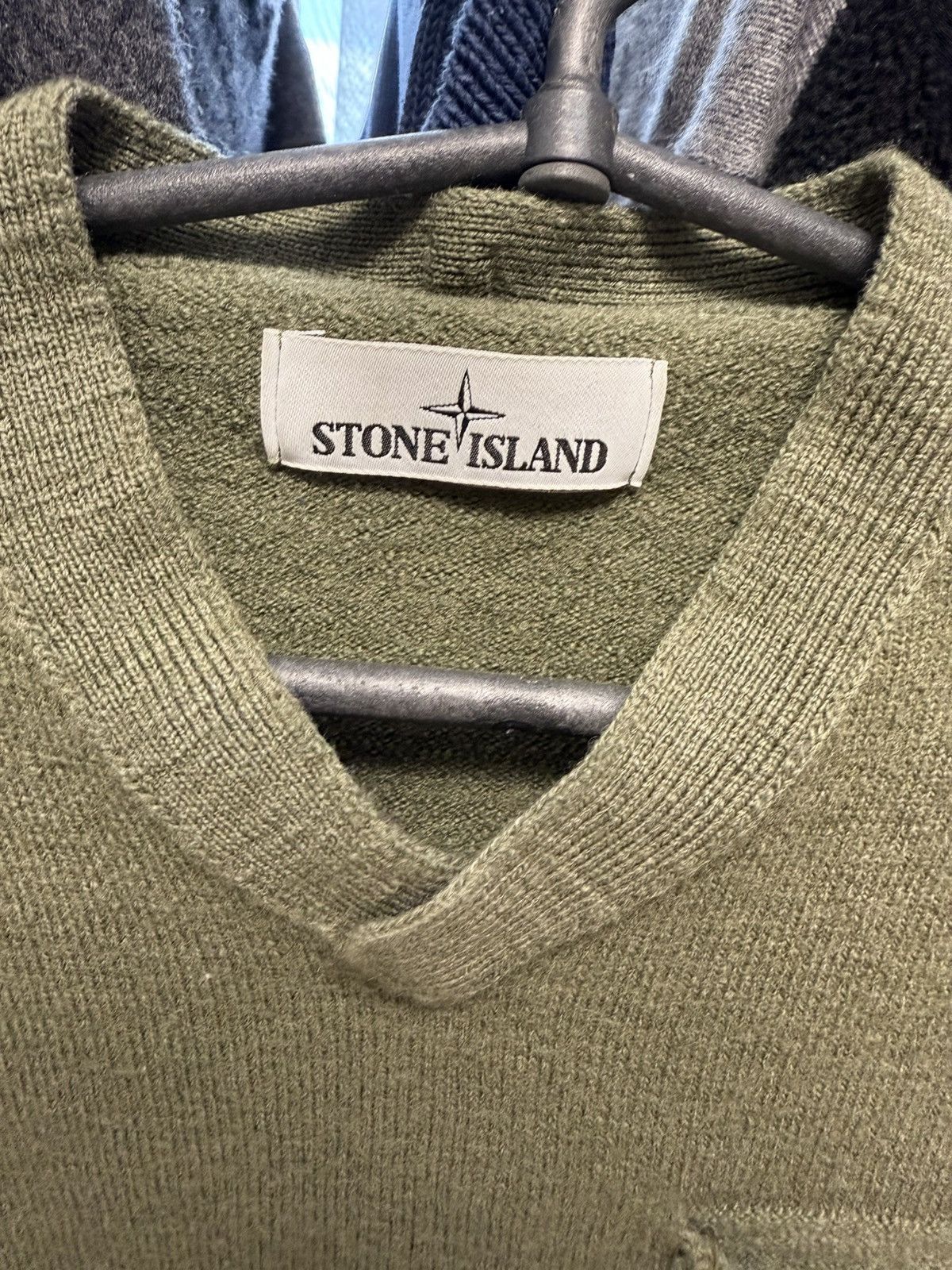 Vintage STONE ISLAND GREEN KNIT SWEATER WITH PATCH LOGO STYLE Size US M / EU 48-50 / 2 - 5 Thumbnail