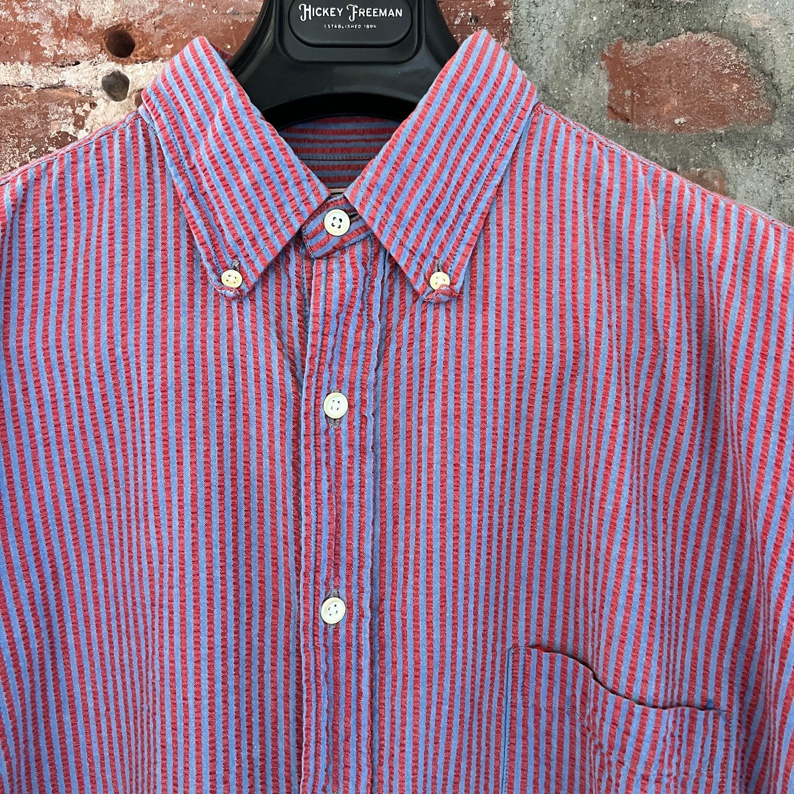 L.L. Bean L.L. BEAN Freeport Men's Seersucker Shirt Made USA XL 24x29 Size US XL / EU 56 / 4 - 1 Thumbnail