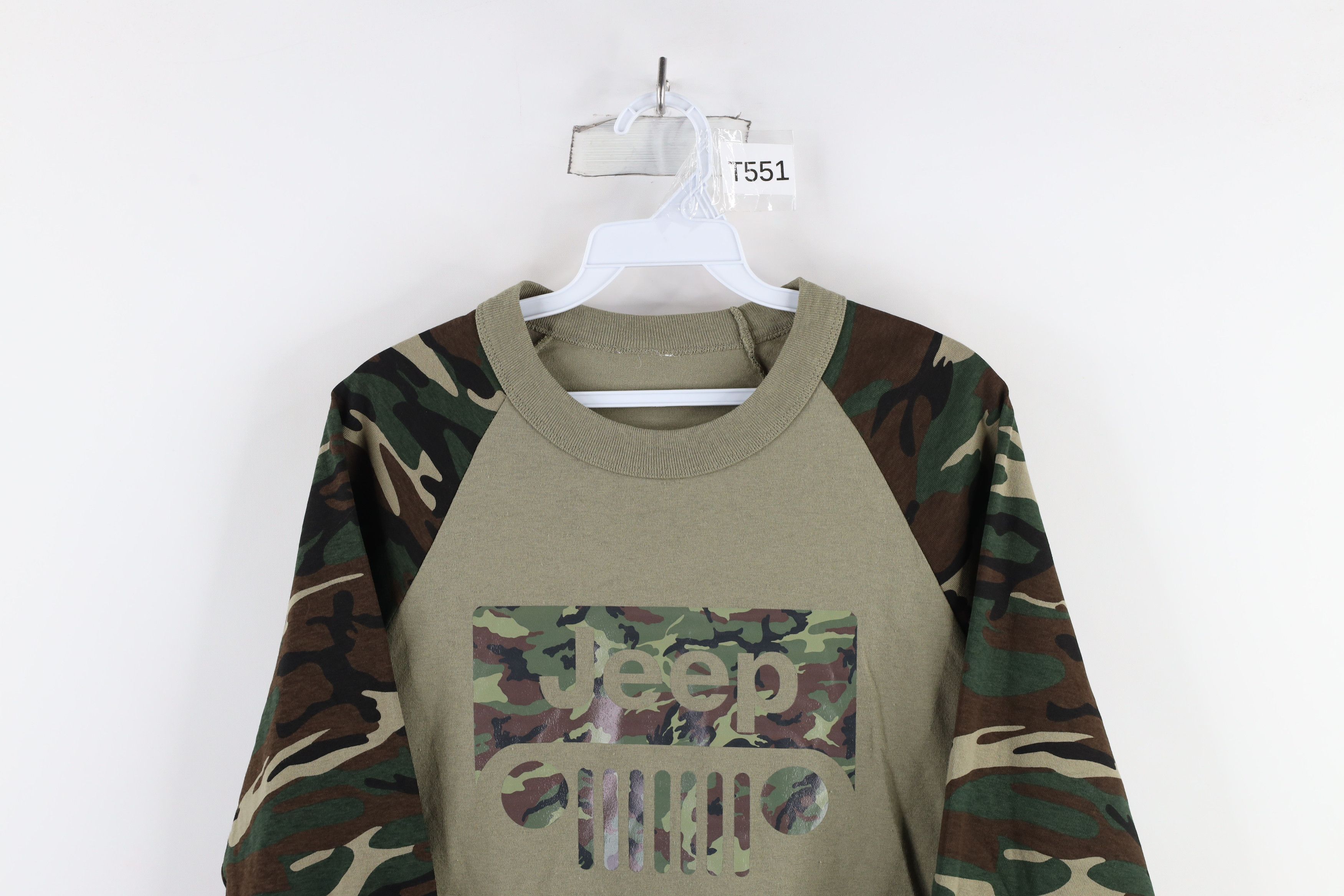 Vintage Vintage 90s Out Jeep Camouflage 3/4 Sleeve Raglan T-Shirt Size US M / EU 48-50 / 2 - 2 Thumbnail