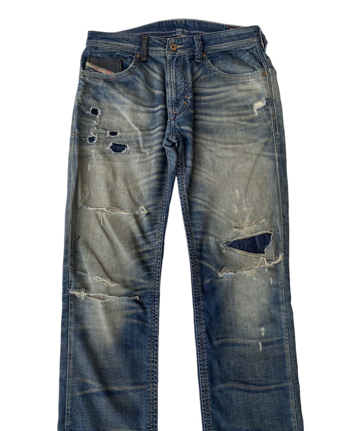 Diesel DIESEL🔥THRASHED DISTRESSED DENIM SWEATPANTS Size US 31 - 2 Thumbnail