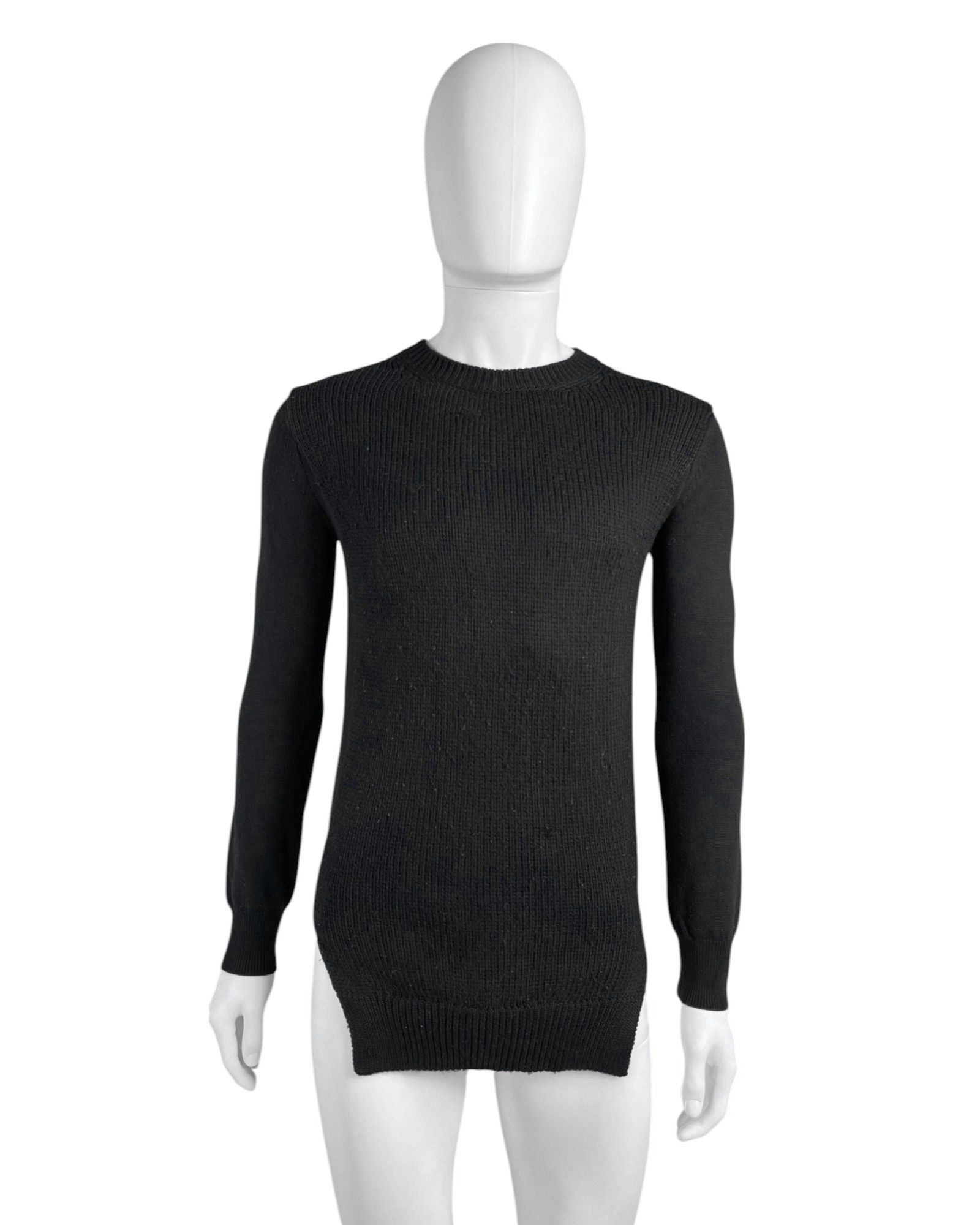 F/W 2013 Black Wool Inverted Frac Sweater