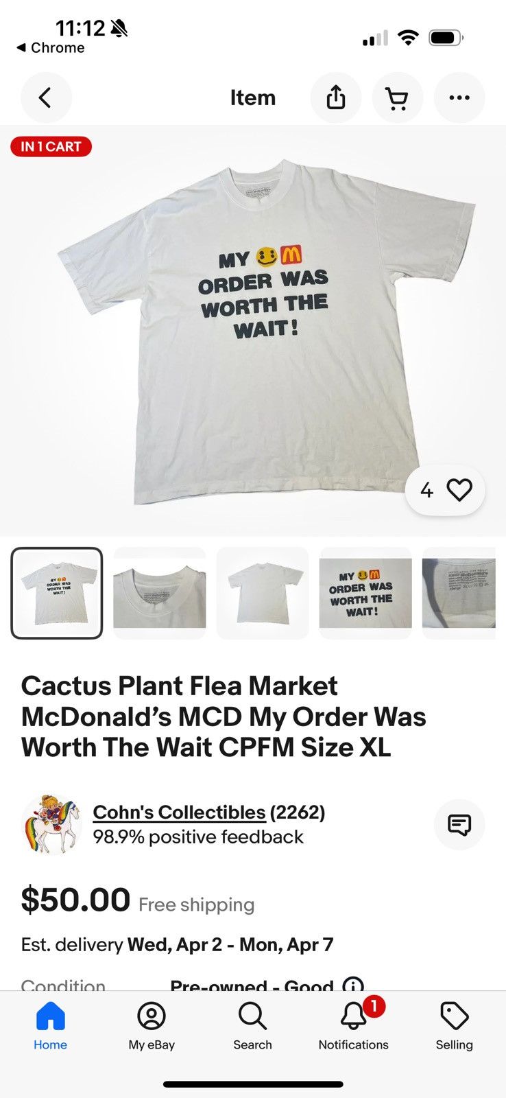 Cactus Plant Flea Market McDonald’s x CactusPlant Fleamarket “My order was worth it!” Size US XL / EU 56 / 4 - 3 Thumbnail
