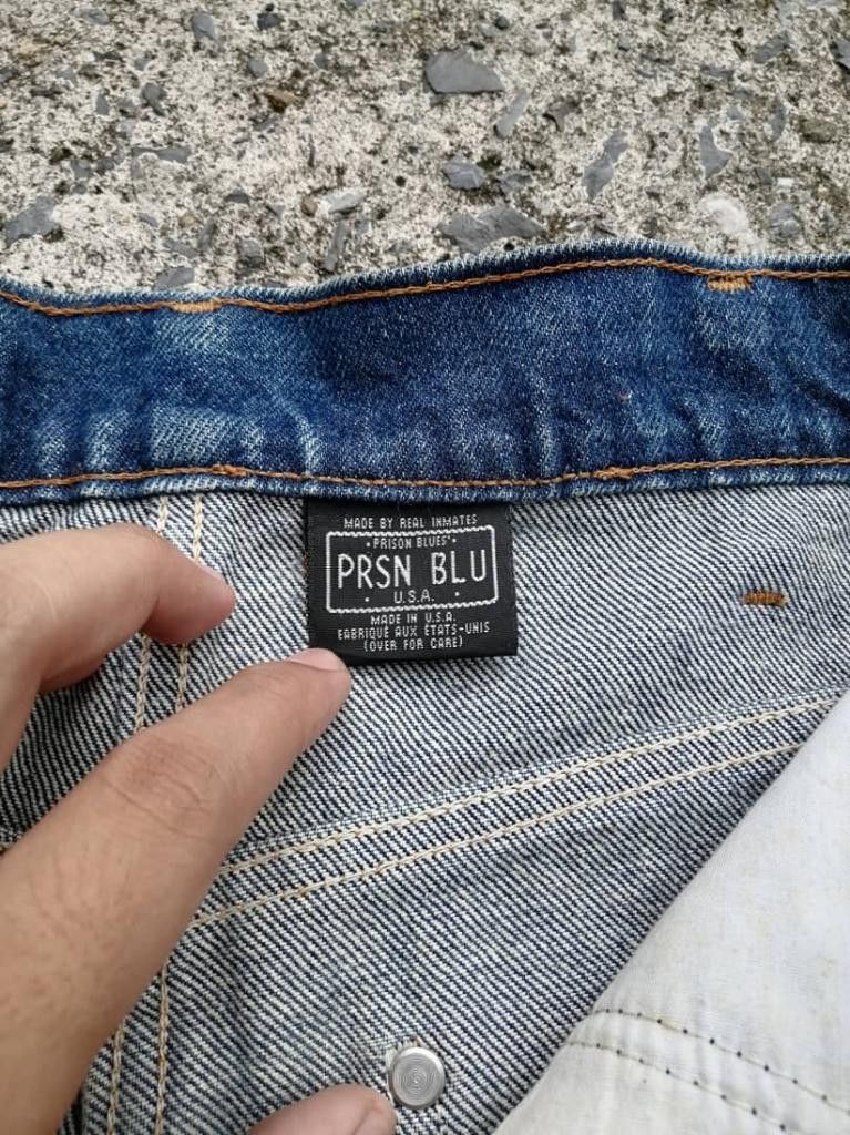 Handmade Prison Blues Oregon Department Of Corrections Denim Jeans Size US 30 / EU 46 - 7 Thumbnail