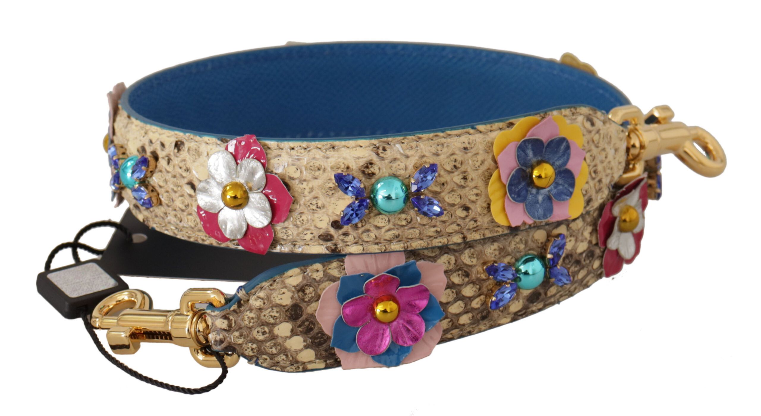 Dolce & Gabbana Elegant Beige Python Leather Women's Strap Size ONE SIZE - 1 Thumbnail
