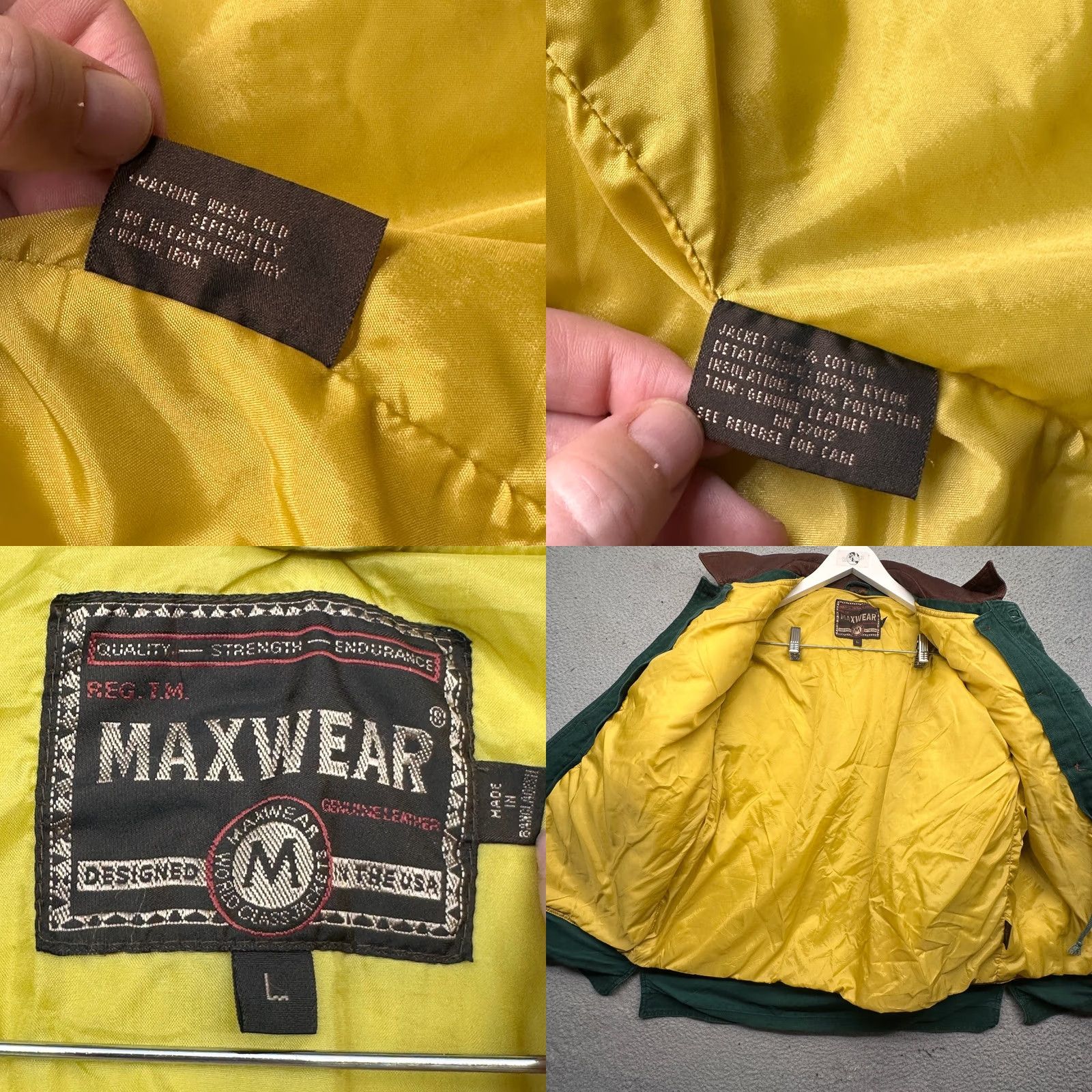 Vintage VINTAGE Maxwear Heavy Canvas Barn Chore Coat Mens Large Button Up Lined Green Mens Coat Size US L / EU 52-54 / 3 - 8 Thumbnail