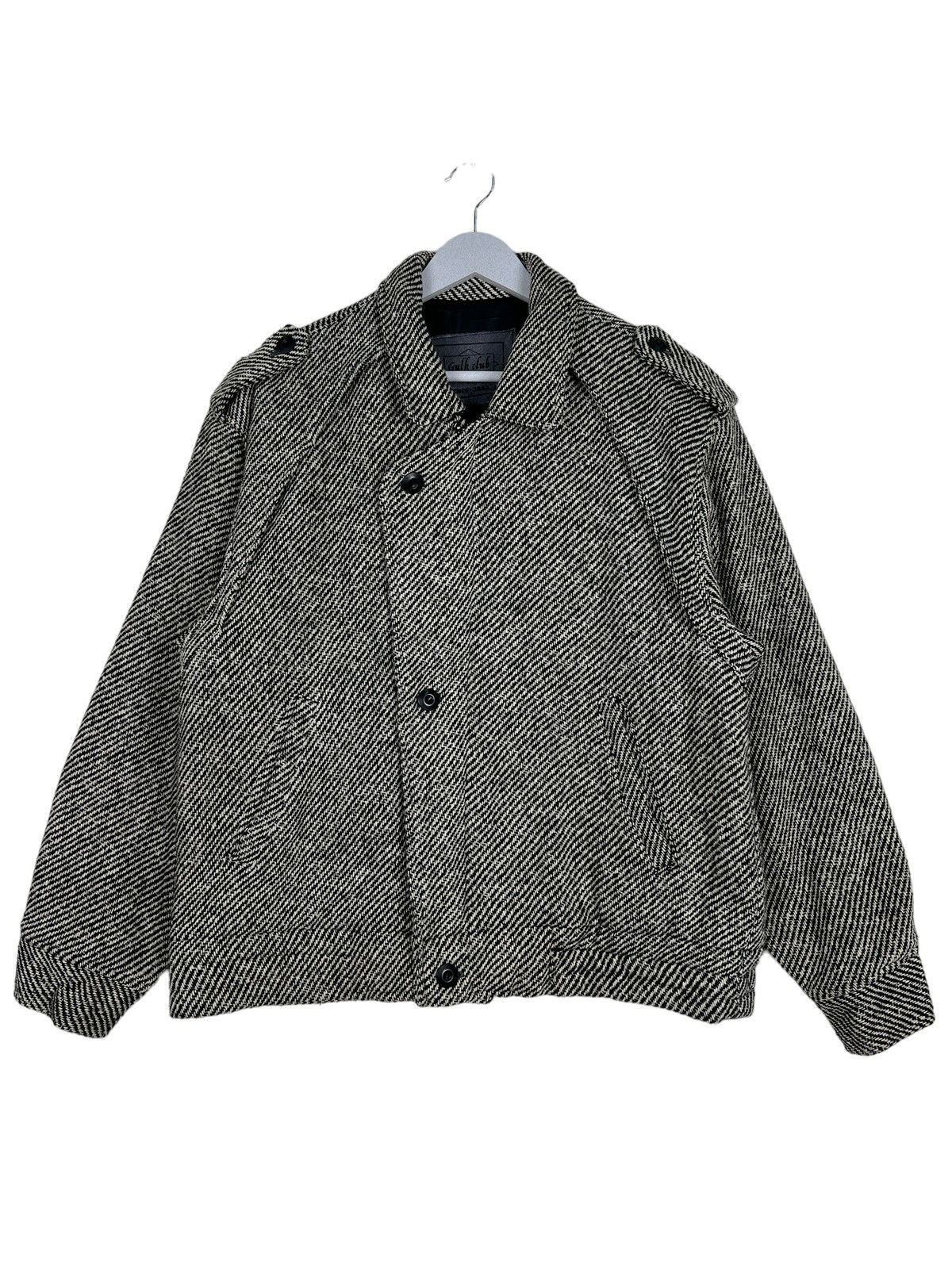 Issey Miyake 🔥 VINTAGE GULK CLUB HARRINGBONE WOOL BOMBER JACKET Size US M / EU 48-50 / 2 - 2 Thumbnail