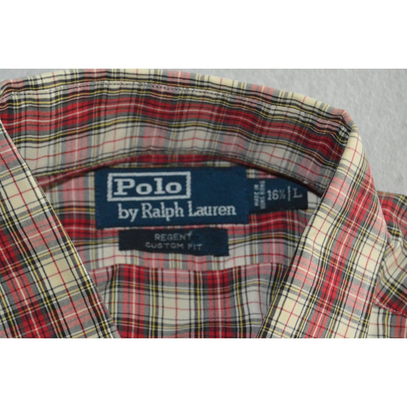 Polo Ralph Lauren VINTAGE Polo Ralph Lauren Regent shirt L Custom Fit Red Plaid Button-Down Long Sleeve Mens Size US L / EU 52-54 / 3 - 3 Thumbnail