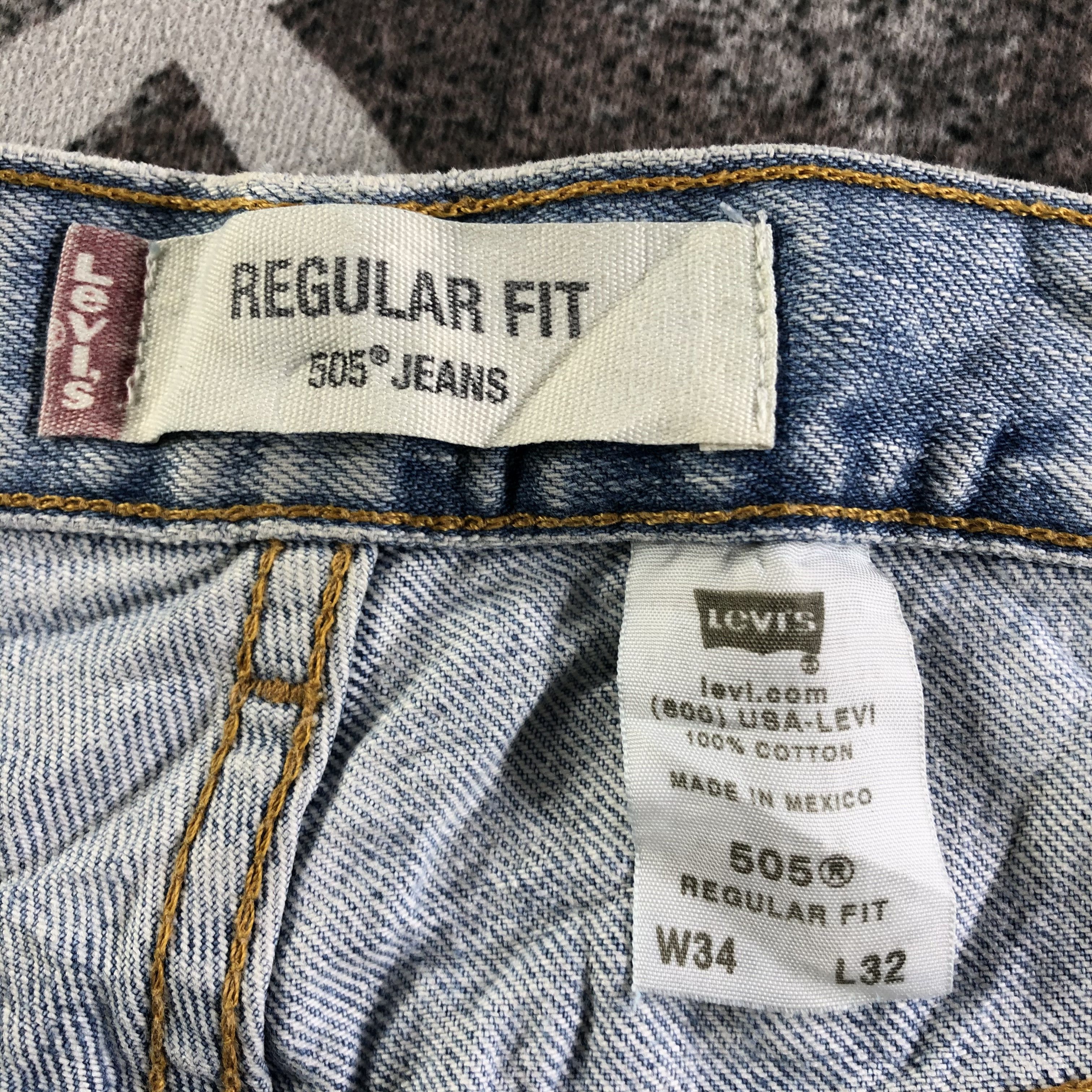 Levi's Vintage Levis 505 Jeans Ripped Denim KJ3090 Size US 33 - 9 Thumbnail