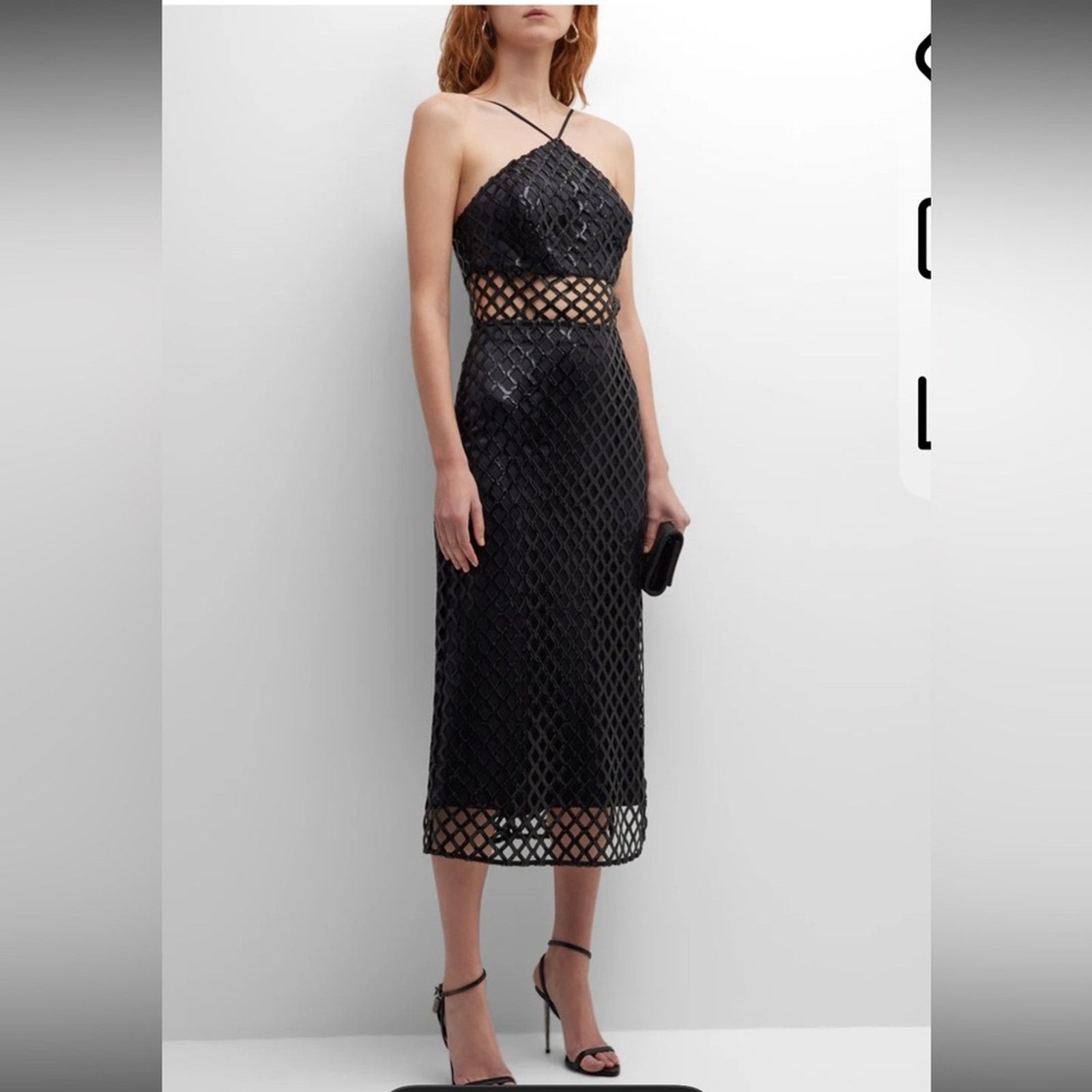 Ramy Brook Ramy Brook $695 Leo Latticework Midi Dress Size 4 Size S / US 4 / IT 40 - 1 Thumbnail