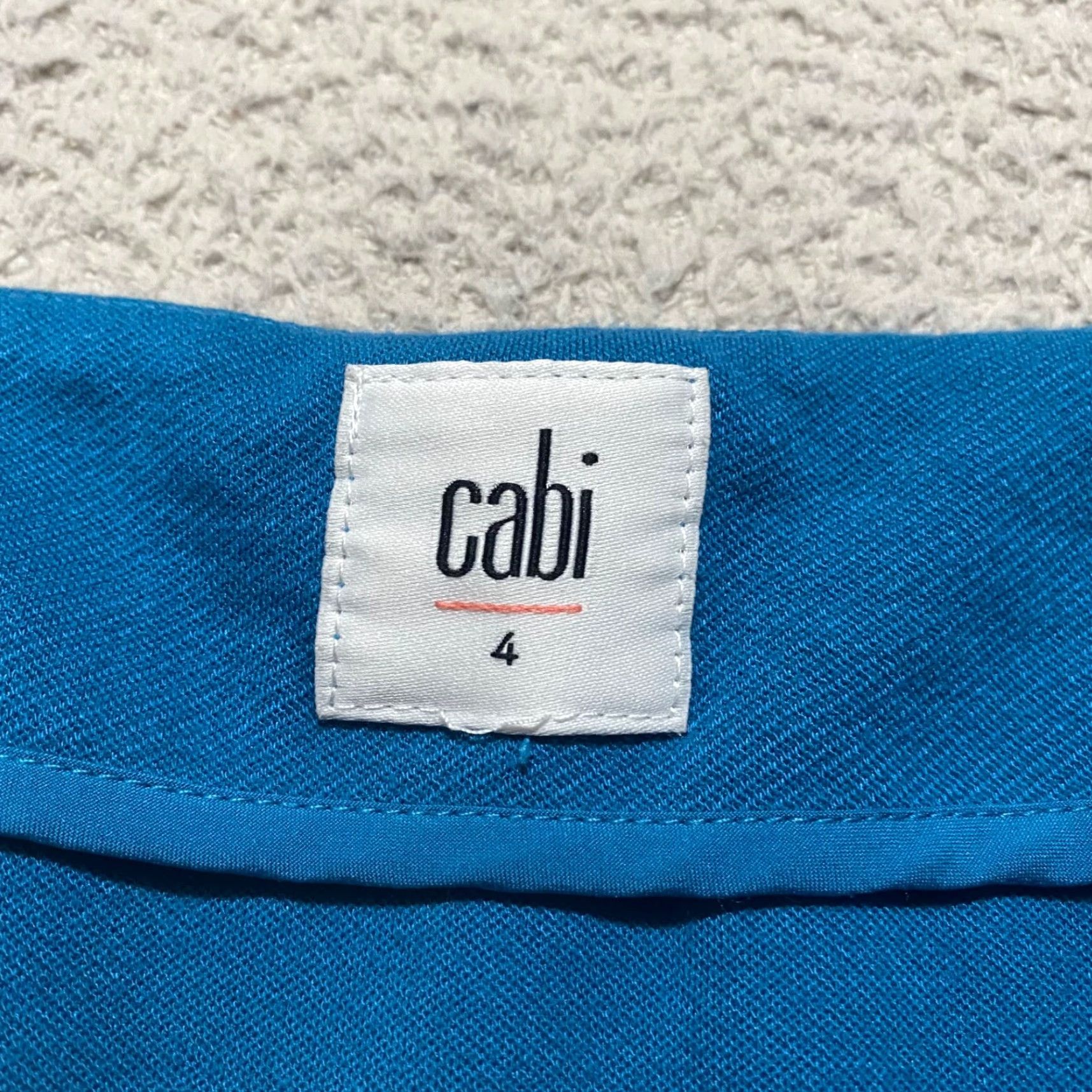 Vintage CAbi Skirt Womens Short Pencil Solid Blue Zipper Pockets Size 6 Size 27" / US 4 / IT 40 - 4 Thumbnail