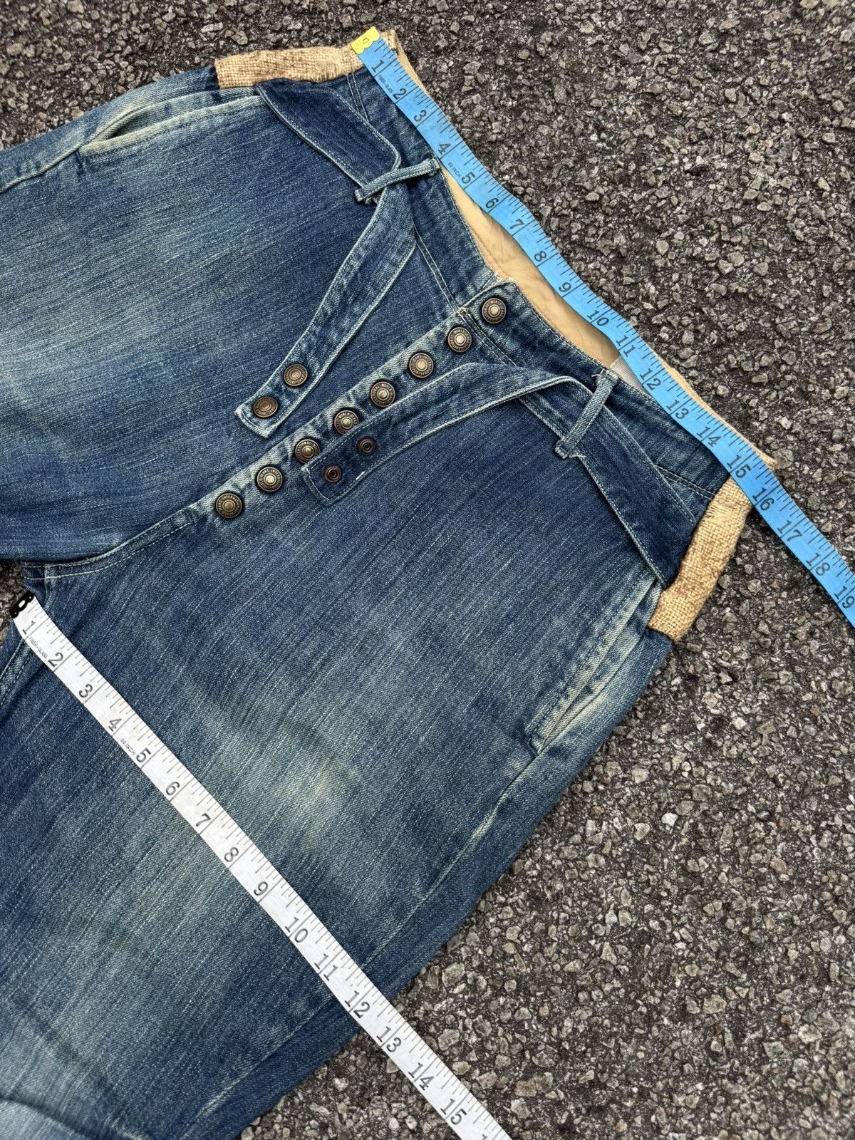 Kapital DESIGNER KIRO HIRATA KAPITAL HEMP CLASSIC DISTRESSED JEANS Size US 31 - 17 Thumbnail