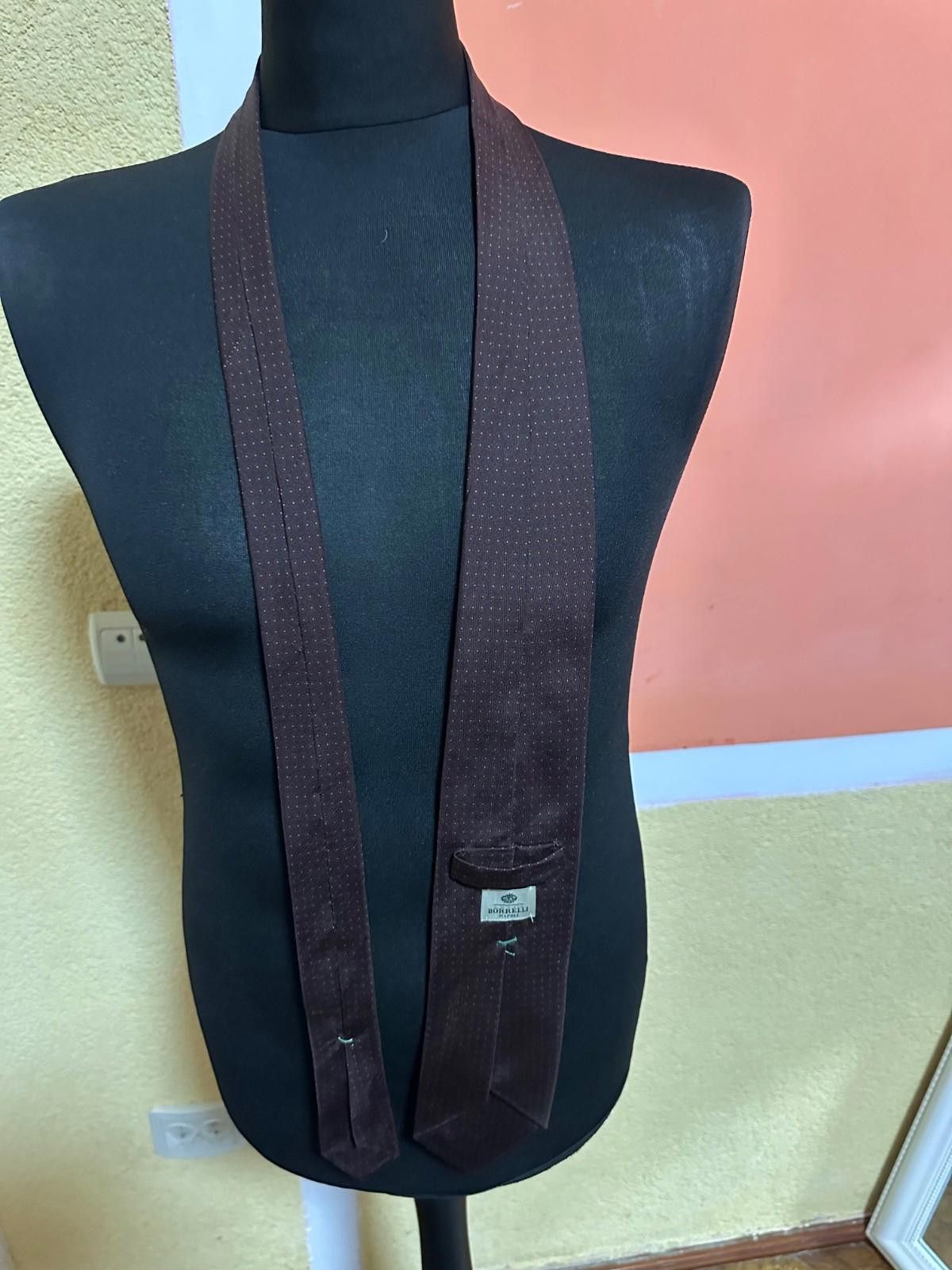 Luigi Borrelli Borrelli Napoli Brown Floral Silk Tie Size ONE SIZE - 4 Thumbnail