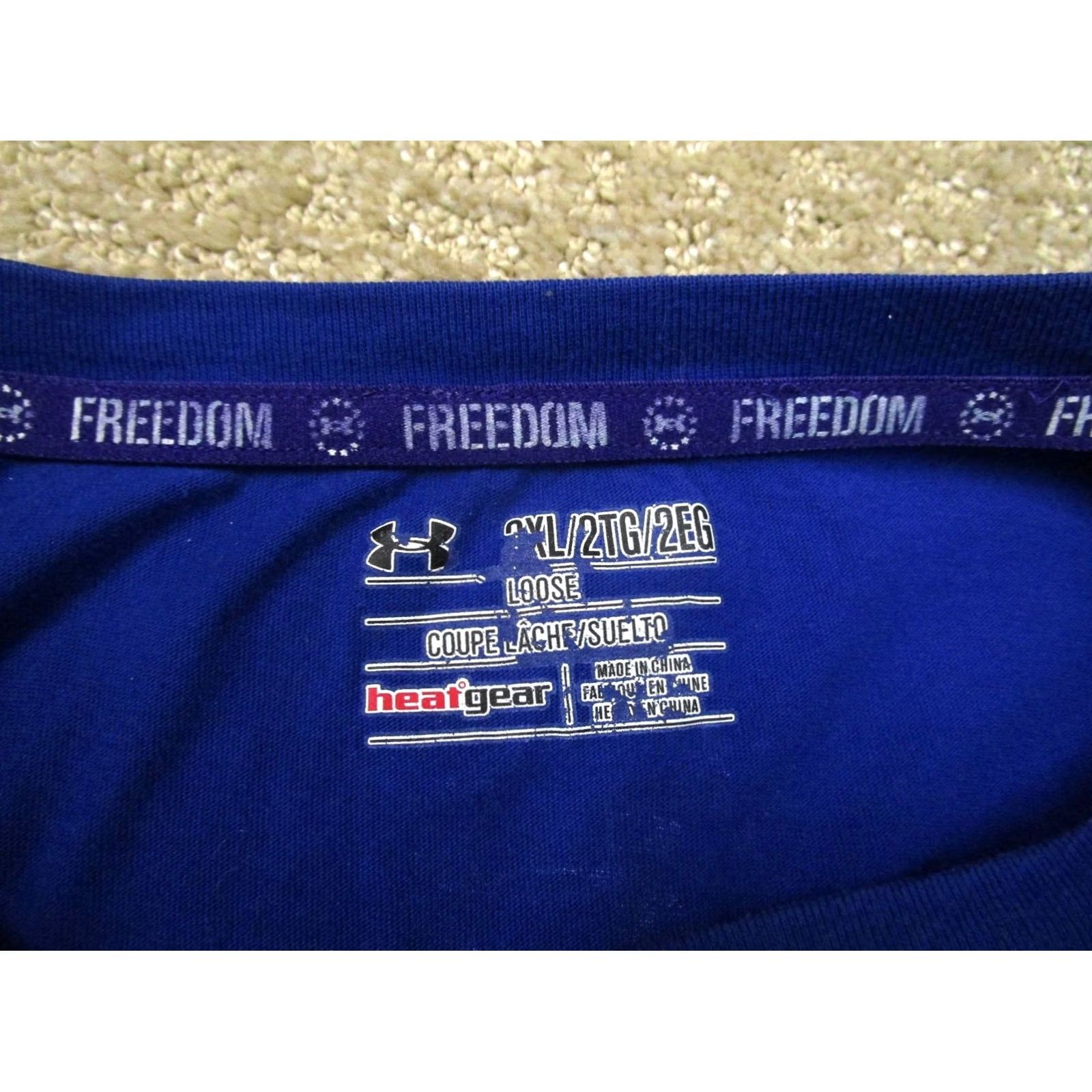 Under Armour Under Armour Shirt 2XL Blue Graphic Logo Military Wounded Warrior Project UA HeatGear Mens T-Shirt Size US XXL / EU 58 / 5 - 7 Thumbnail