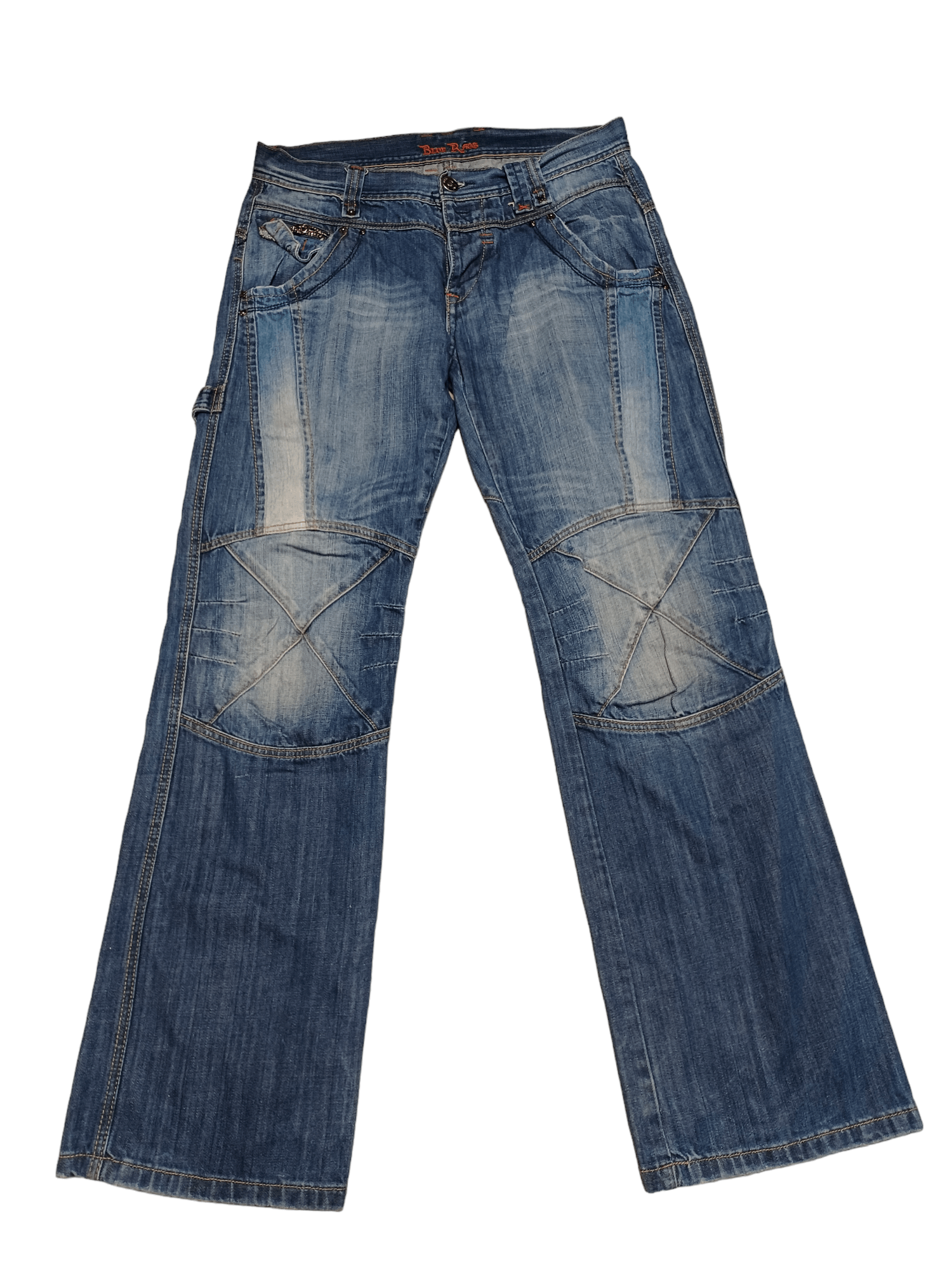 Japanese Brand BLUE RAGS FANTASTIC DOUBLE KNEE BAGGY RELAXED JAPANESE JEANS Size US 32 / EU 48 - 1 Thumbnail