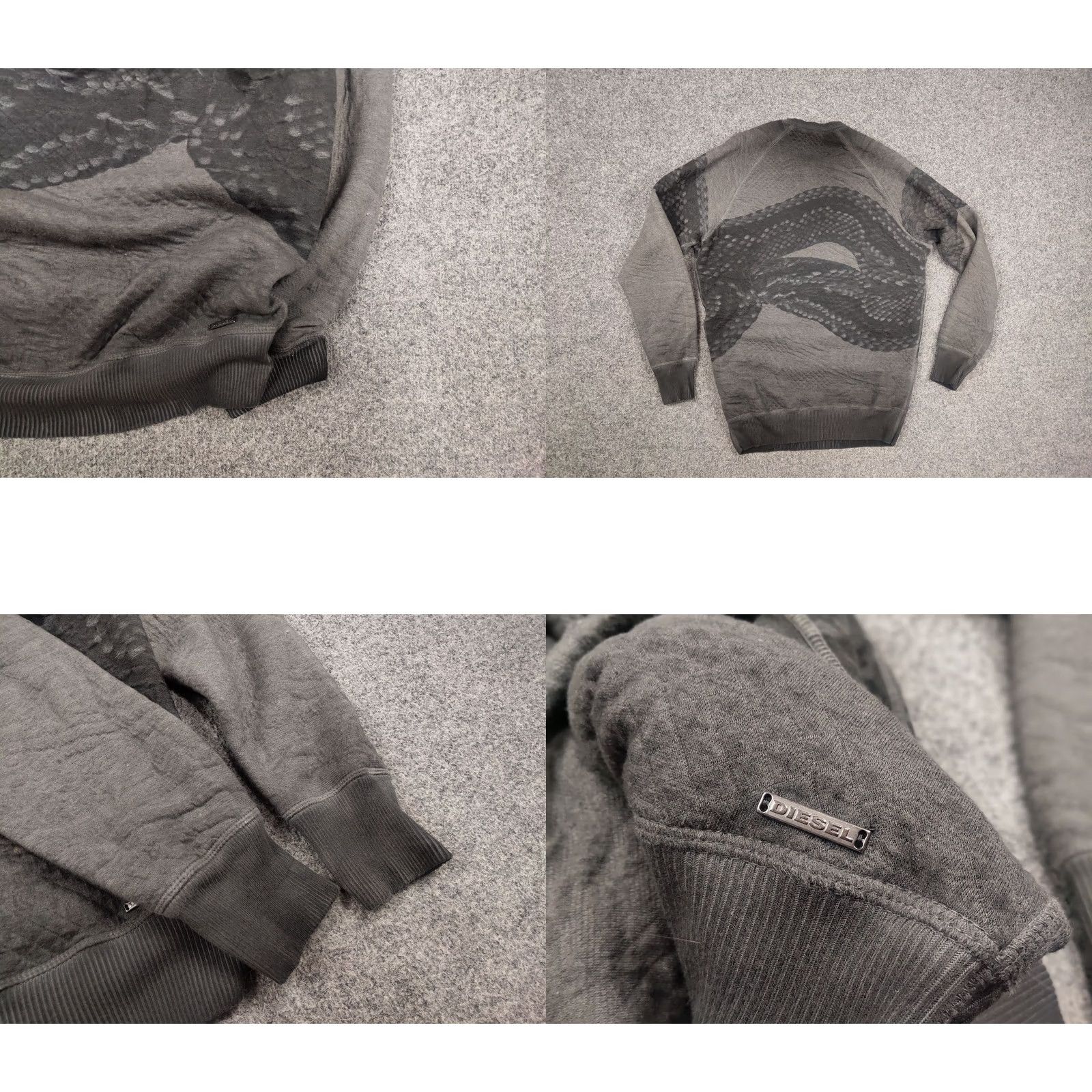 Diesel Diesel Snake Gray Faded Oversized Sweatshirts Main Selling Point Crew Neck Men M Gray Snake 90s Vintage Style Sweatshirt Size US M / EU 48-50 / 2 - 8 Thumbnail