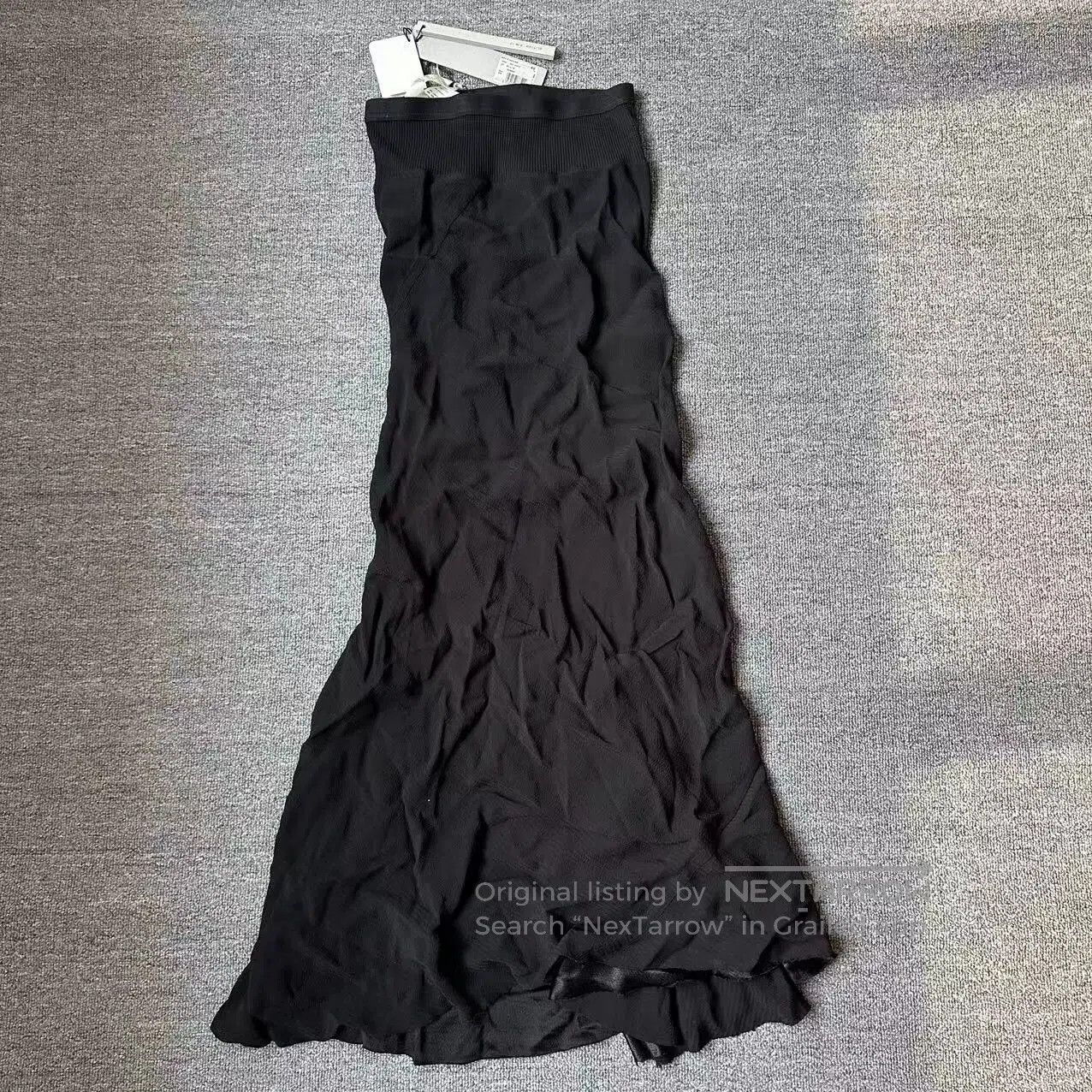 Rick Owens Ruched Corset Black Dress.
