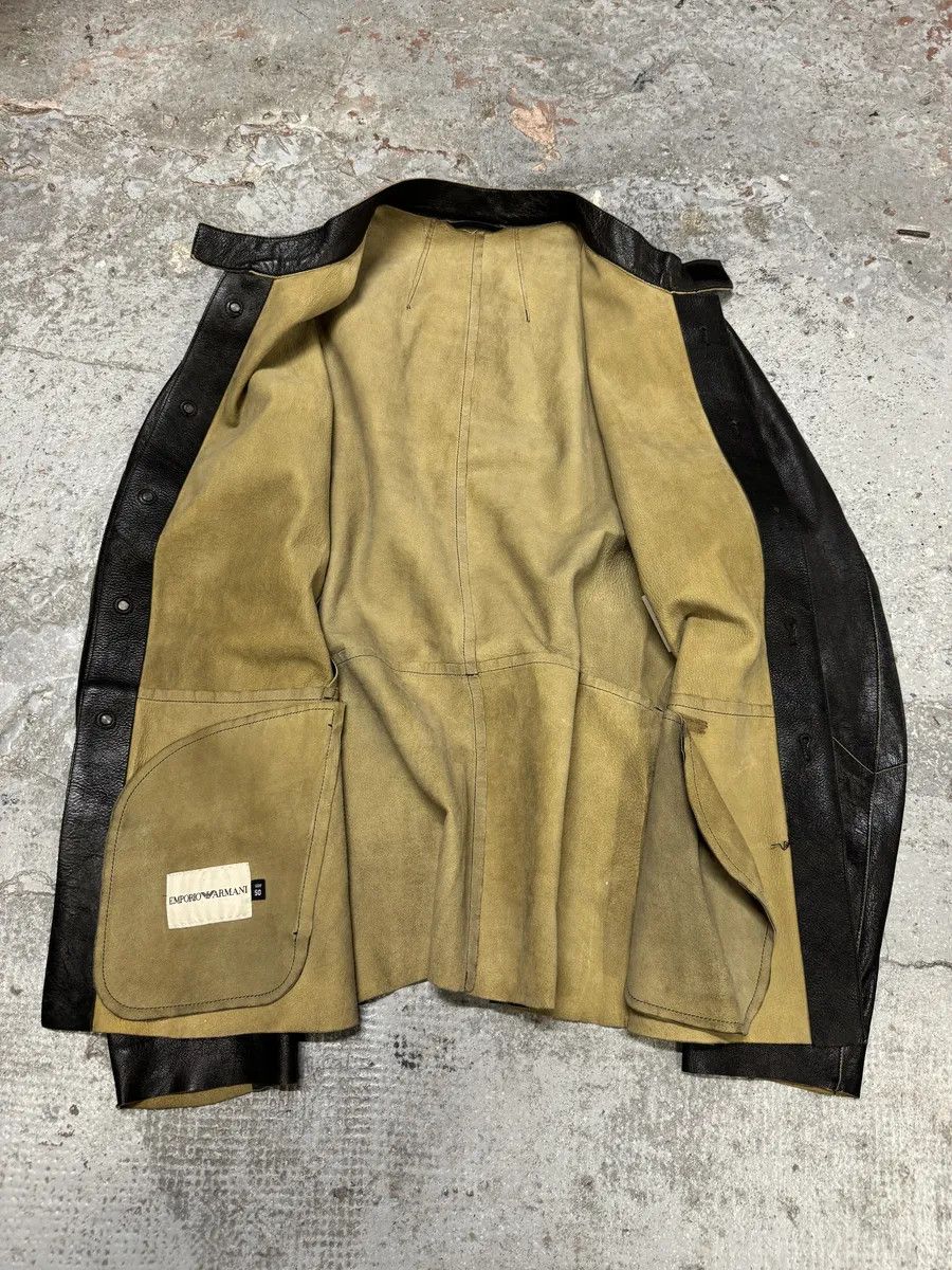 Emporio Armani 1990s Emporio Armani Black Mao Samurai Goat Leather Jacket Size US M / EU 48-50 / 2 - 11 Thumbnail