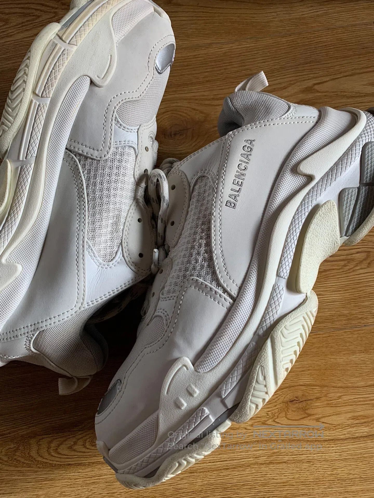 Balenciaga Balenciaga Triple S Silver White. Size US 10 / EU 43 - 1 Thumbnail