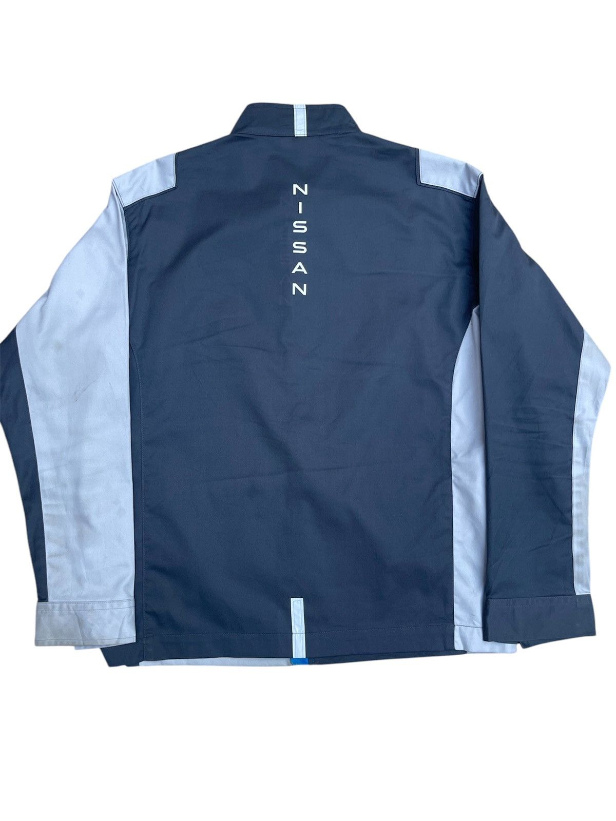 Japanese Brand × Vintage Nissan Gray and Navy Uniform Jacket Printed Logo Size US L / EU 52-54 / 3 - 2 Thumbnail