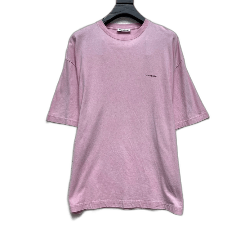 Balenciaga Balenciaga Small Logo Pink Short Sleeve Tee Size US S / EU 44-46 / 1 - 1 Thumbnail