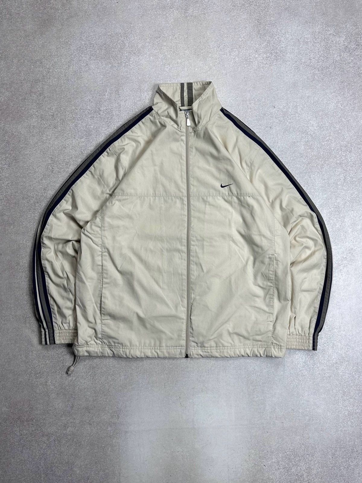 Nike × Skepta Vintage 90s Nike Beige Swoosh Nylon Tracksuit L Size US L / EU 52-54 / 3 - 3 Thumbnail