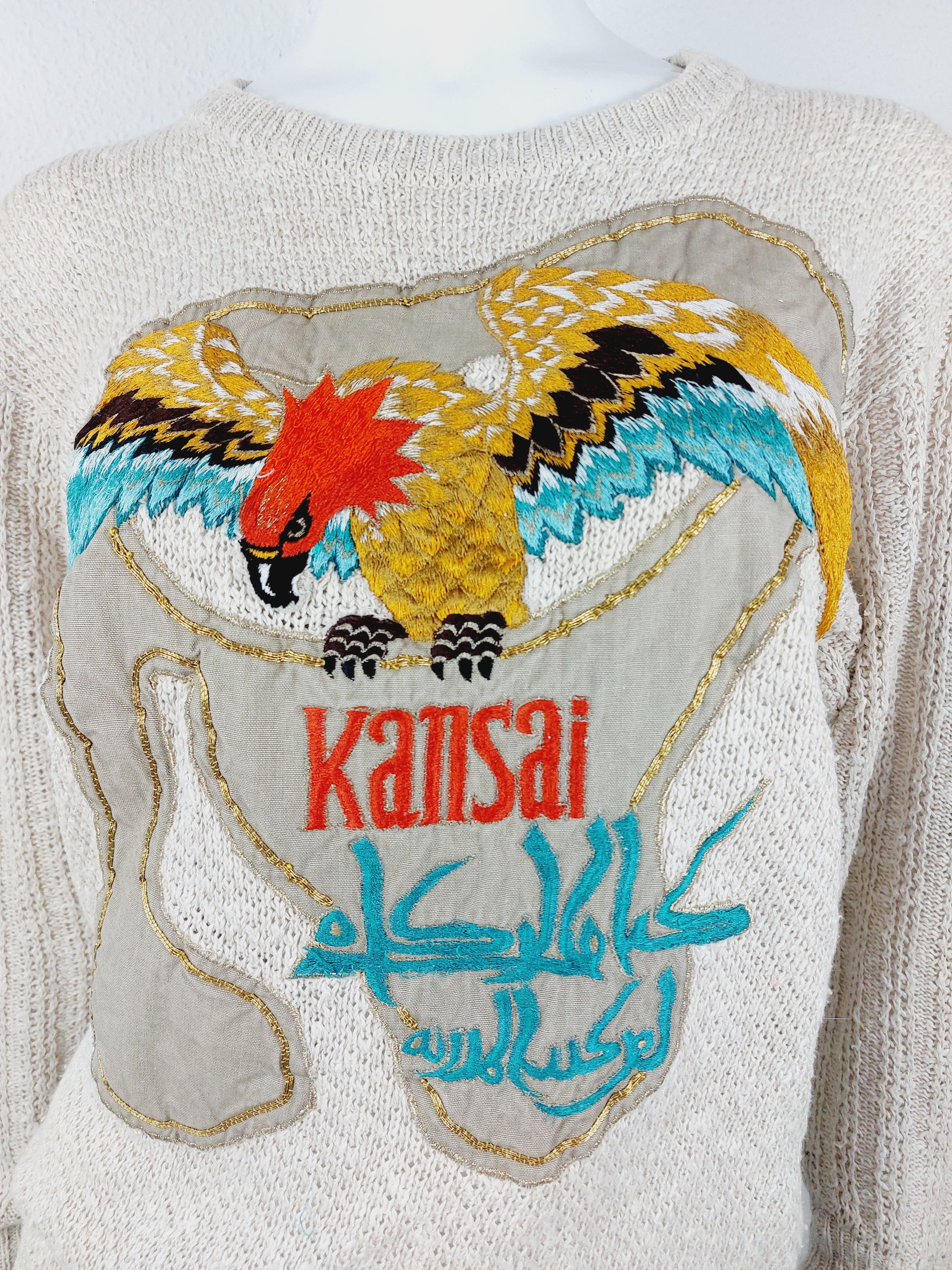 Kansai Yamamoto Kansai Yamamoto Japan Applique Eagle Arabic Jumper Size US S / EU 44-46 / 1 - 3 Thumbnail