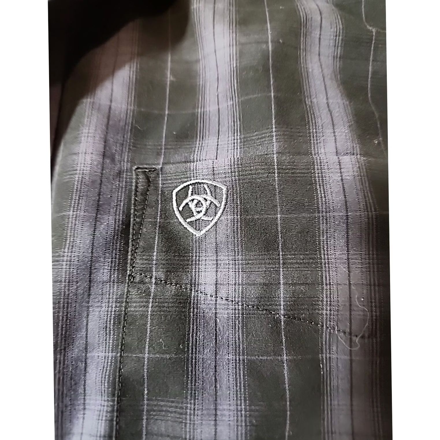 Ariat Ariat Shirt Mens Large Black Plaid Button-Up Wrinkle Resistant Western Cotton Long Sleeve Casual Workwear Size US L / EU 52-54 / 3 - 2 Thumbnail
