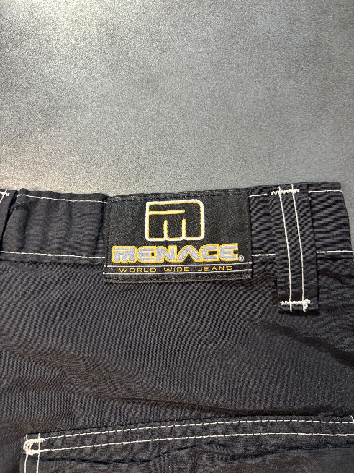 Menace × Vintage Vintage Menace Jeans Shorts 90s Nylon Raver Contrast Stitch Size US 28 / EU 44 - 12 Thumbnail