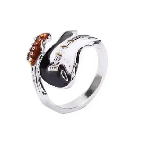 Jewelry x Racing Adjustable Punk Guitar Ring in Silver, Men's