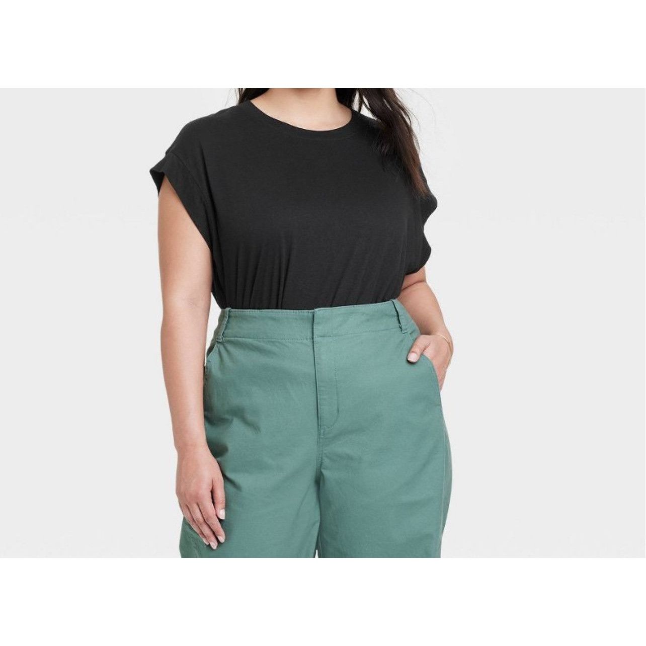 Other A New Day - Women's Short Sleeve Extended Shoulder T-Shirt - Size XXL / US 16-18 / IT 52-54 - 1 Thumbnail