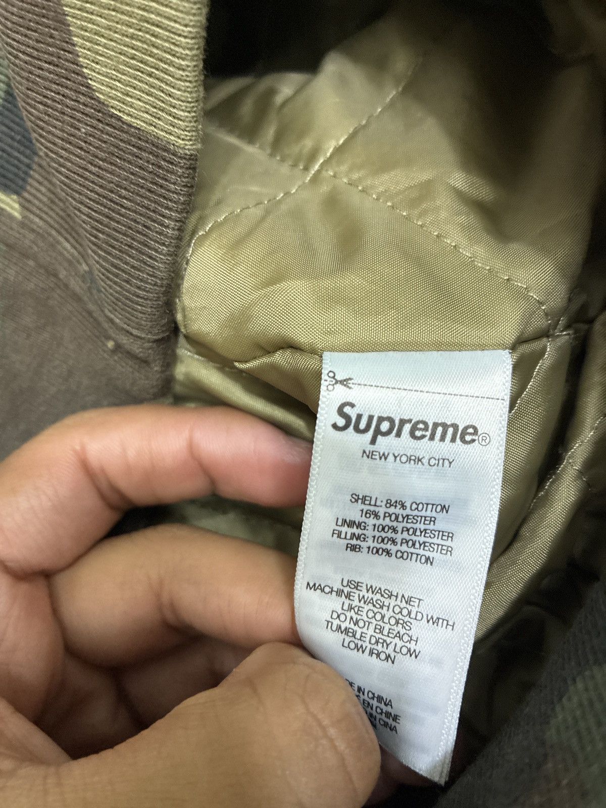Dickies × Supreme Supreme Dickies Quilted Lined Zip Up Hooded Sweatshirt Camo Size US XL / EU 56 / 4 - 8 Thumbnail