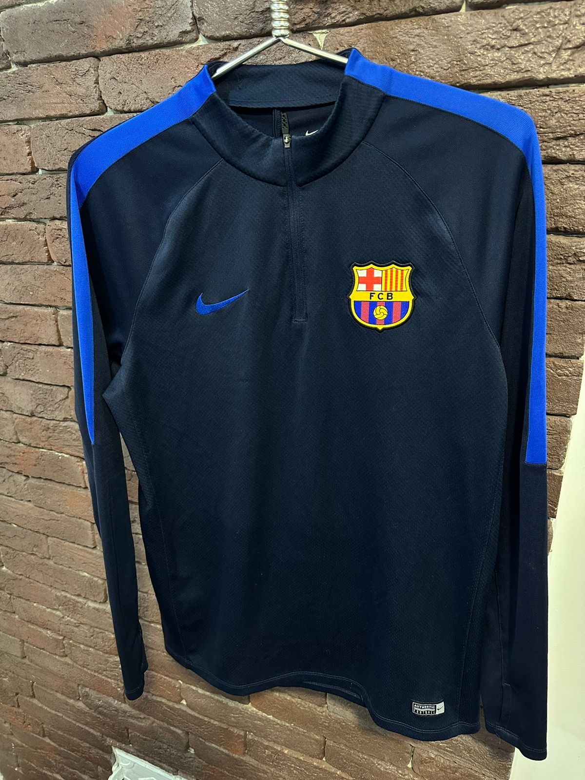 Pre-owned F C Barcelona X Nike Barcelona Fc Jersey Training Sweatshirt 2016 Swoosh In Blue