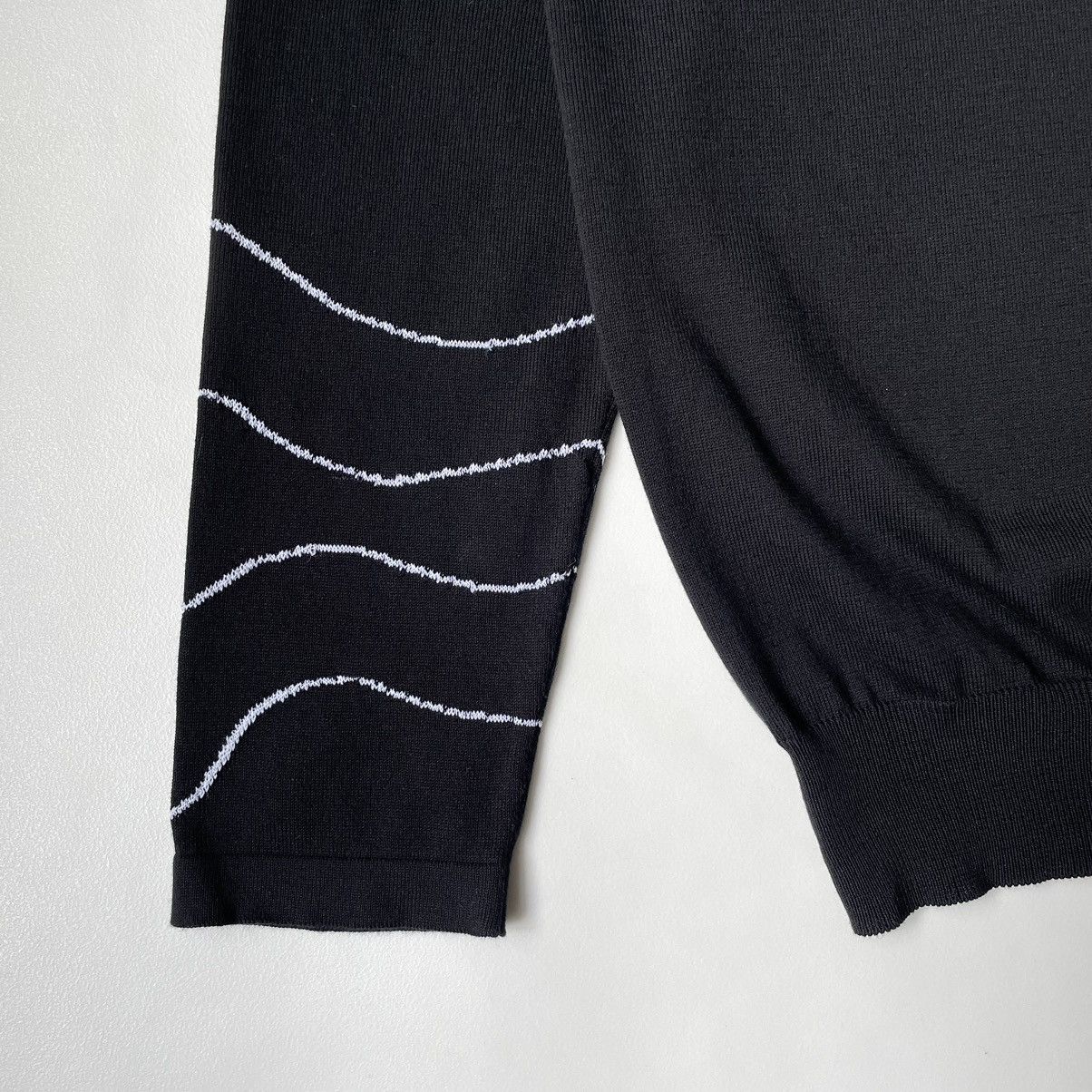 Maison Margiela S/S 16 Swirl Sleeve Black Sweater Size US M / EU 48-50 / 2 - 5 Thumbnail