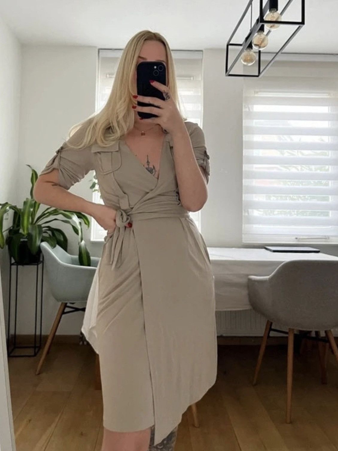 Diane von Furstenberg Diane von Furstenberg beige wrap dress M Size M / US 6-8 / IT 42-44 - 6 Thumbnail