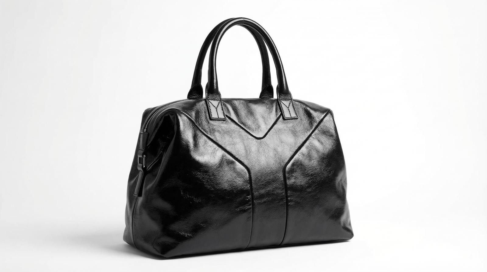 Saint Laurent Paris Saint Laurent - Black Patent Leather Handbag Size ONE SIZE - 1 Thumbnail